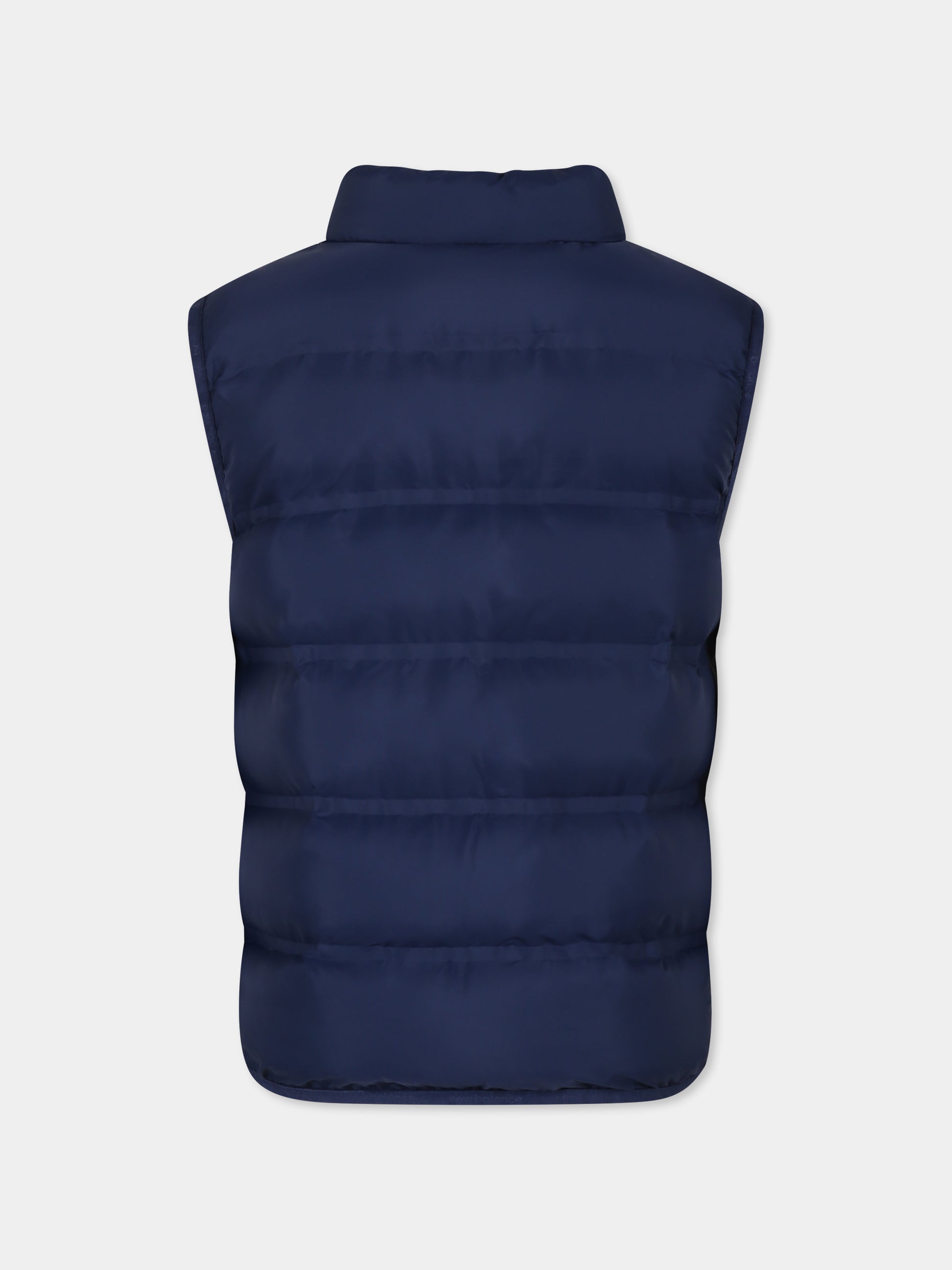 Gilet blu per bambino con logo,New Balance,LAKB0037 NNY