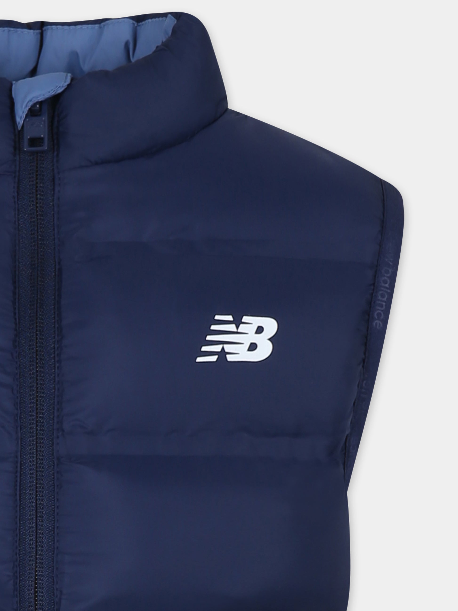 Gilet blu per bambino con logo,New Balance,LAKB0037 NNY