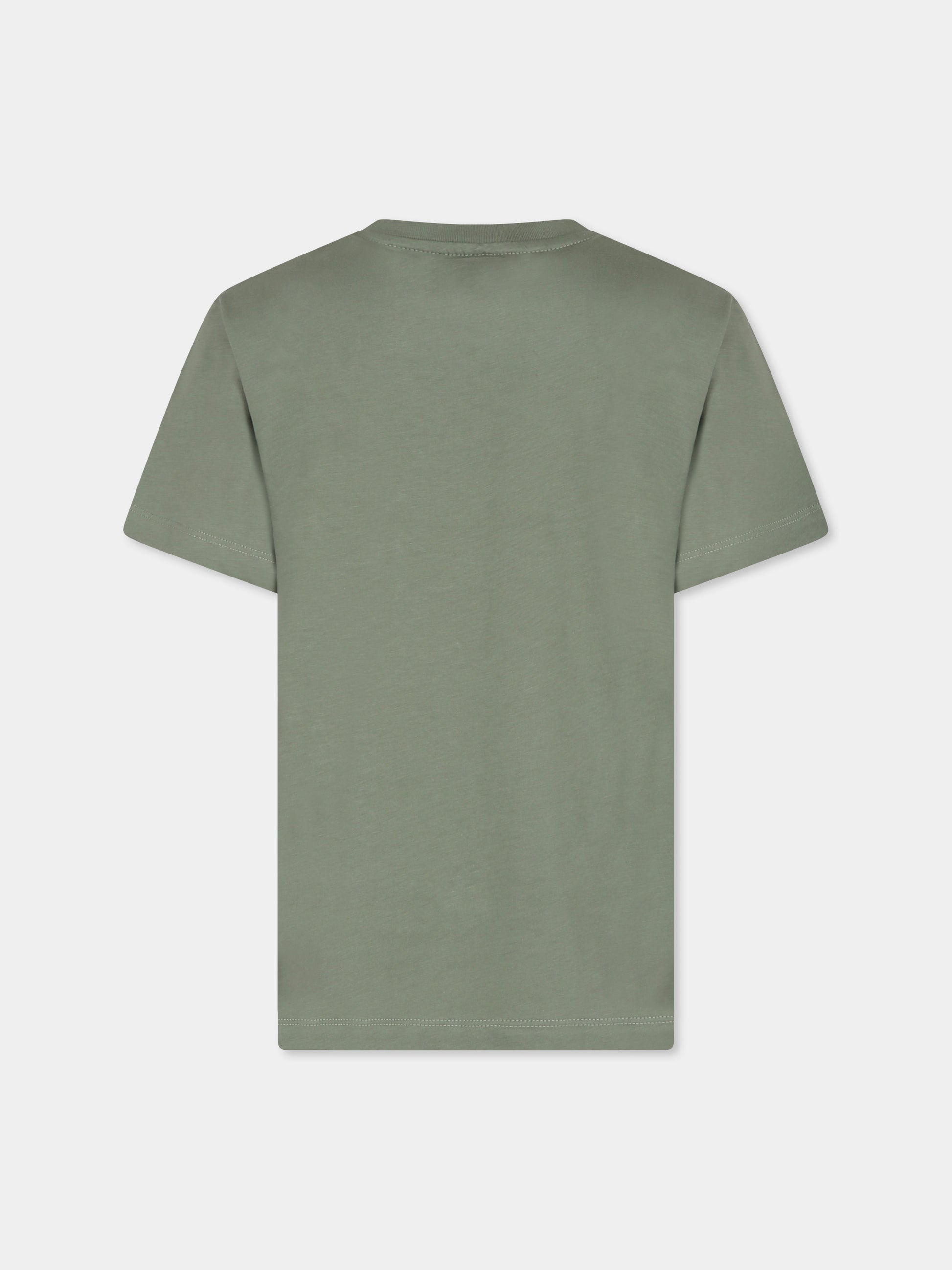 T-shirt verde per bambino con logo,Stella Mccartney Kids,TV8S51 Z0434 727