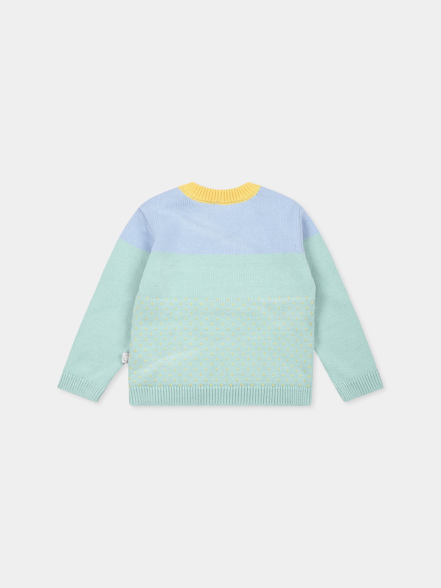 Maglione verde per neonato con pecore,Stella Mccartney Kids,TV9550 Z2423 999