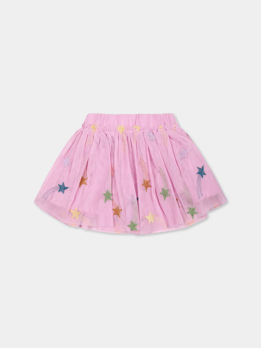 Gonna rosa per neonata con stelle cadenti,Stella Mccartney Kids,TV7041 Z2247 50ZEM