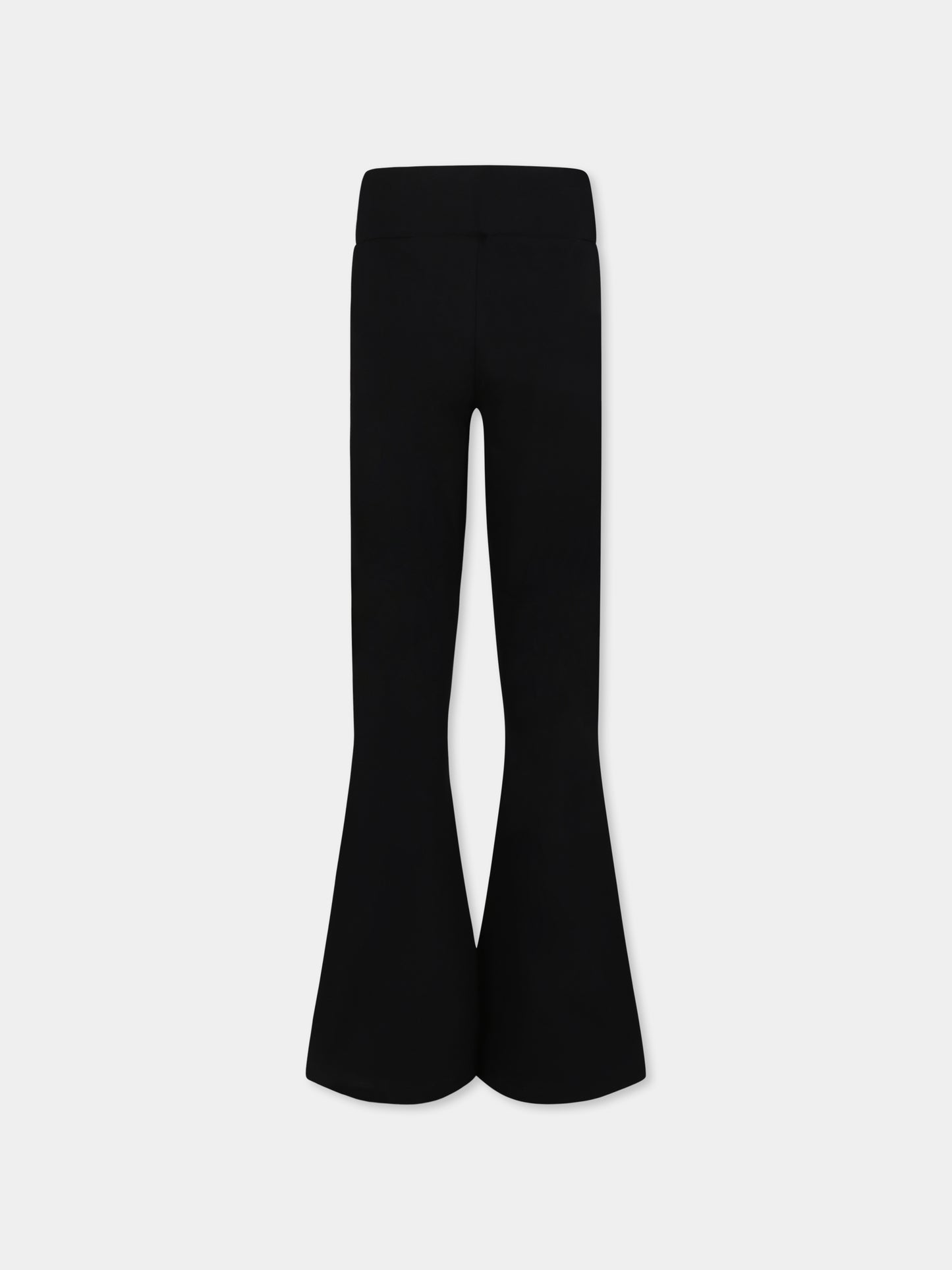 Leggings neri per bambina con logo,Balmain Kids,BV6B29 Z2389 930BC