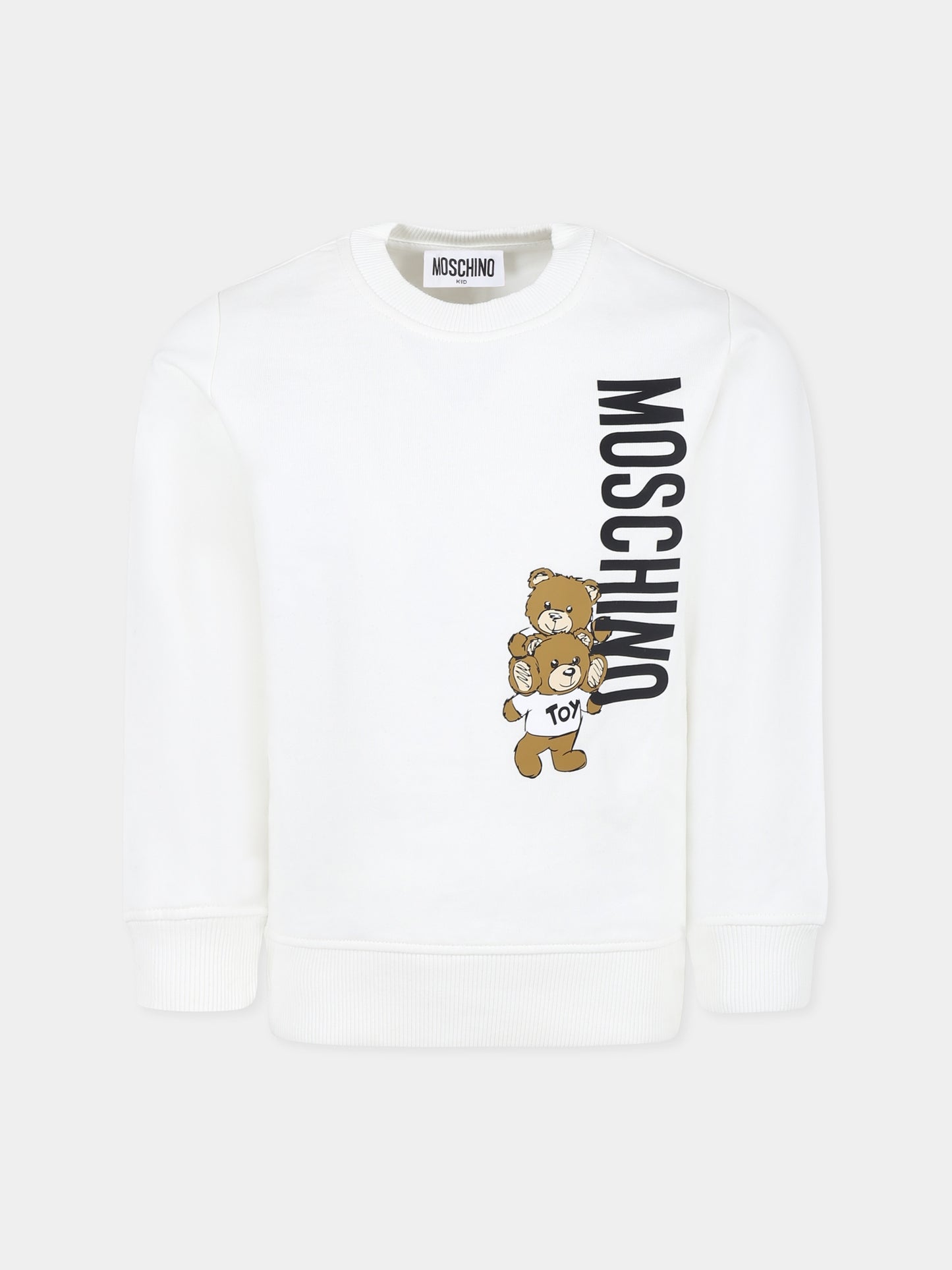 White sweatshirt for kids with Teddy Bears