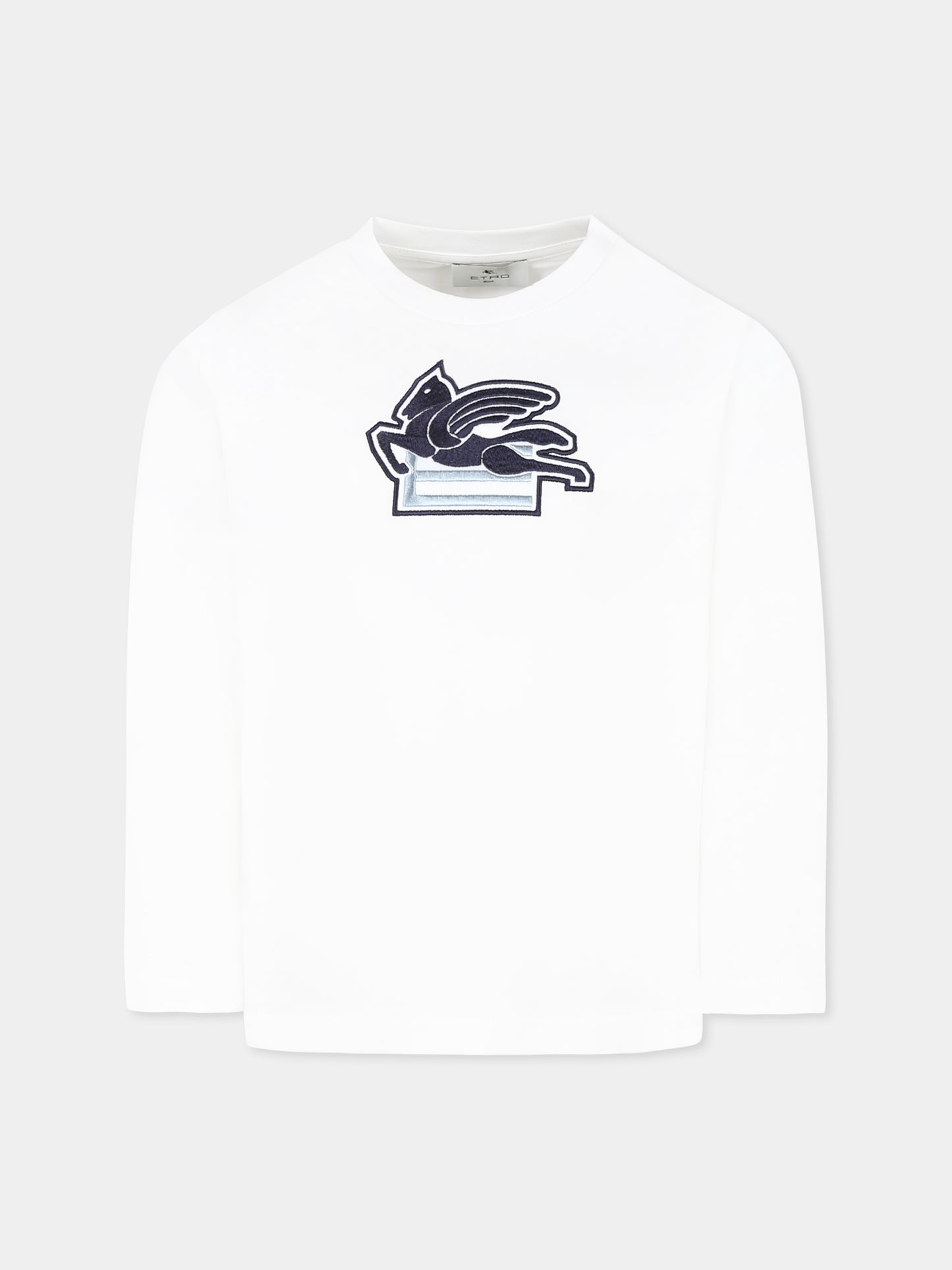 Ivory t-shirt for boy with Pegasus