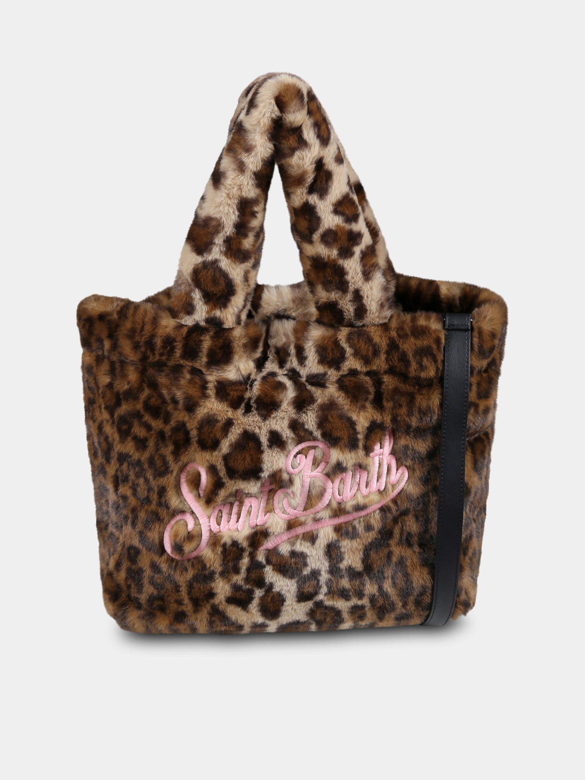 Borsa marrone Colette per bambina con logo e stampa maculata,Mc2 Saint Barth,COL0022 01693G