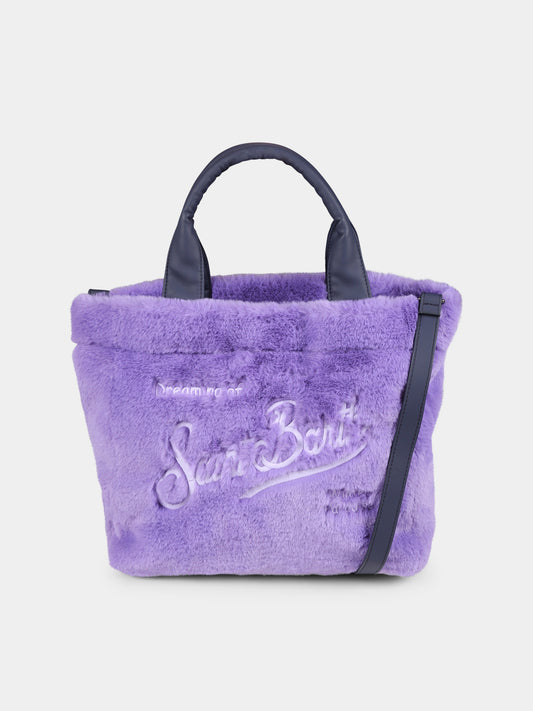 Borsa viola Colette per bambina con logo,Mc2 Saint Barth,COL0016 00097E