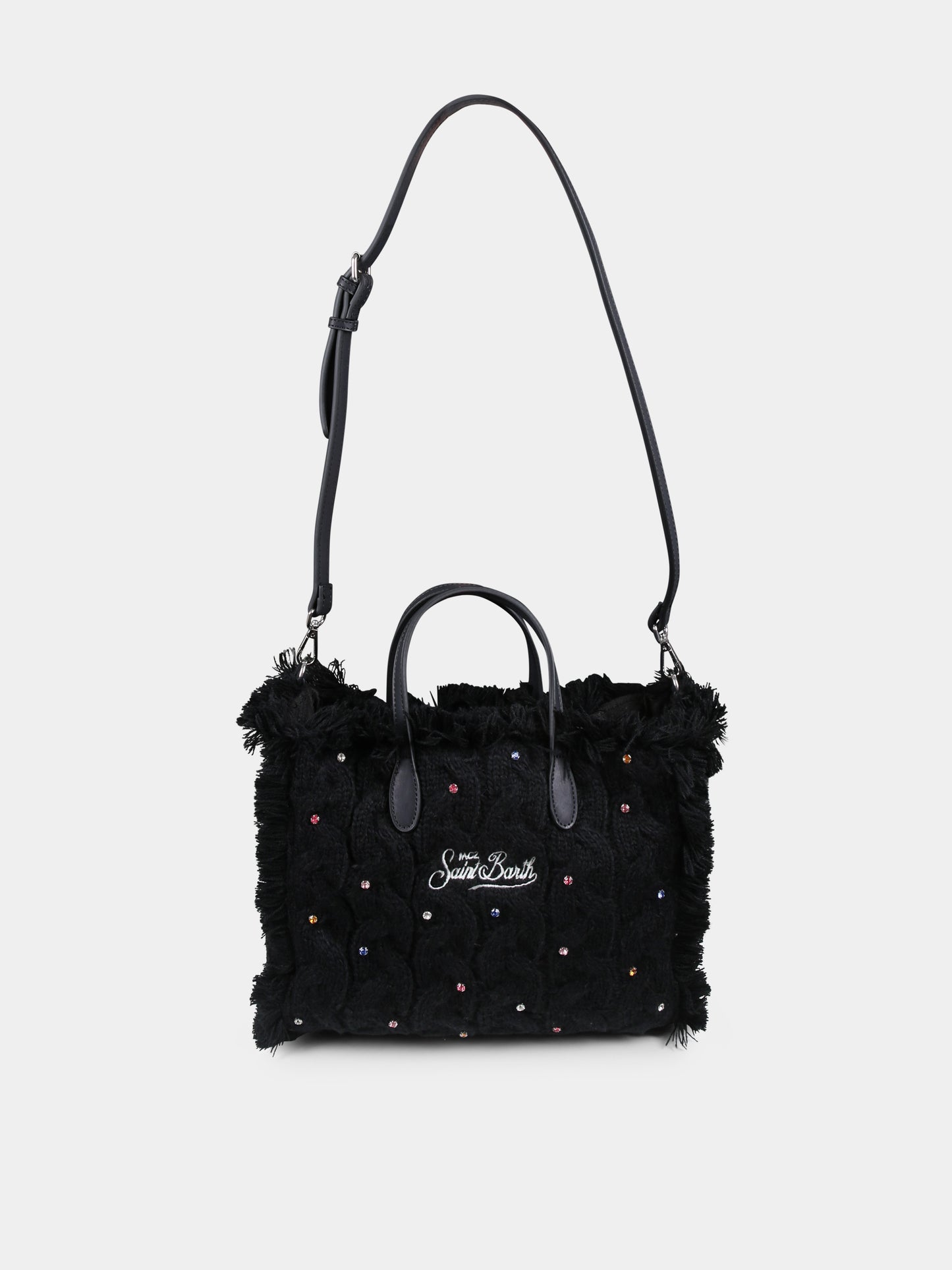 Borsa nera Colette per bambina con logo,Mc2 Saint Barth,COL0003 01357G