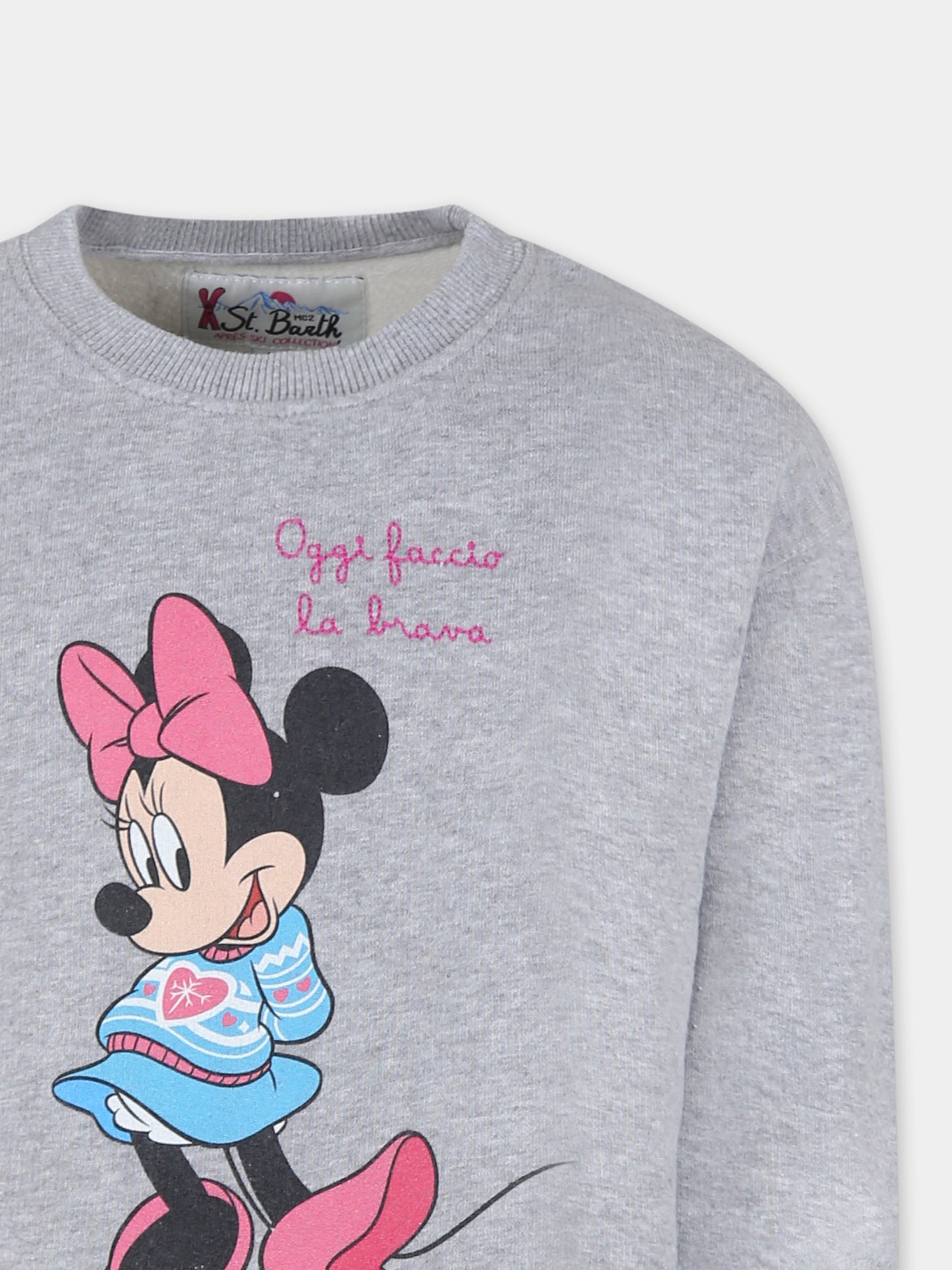 Felpa grigia per bambina con Minnie,Mc2 Saint Barth,BRN0002 - 02000G