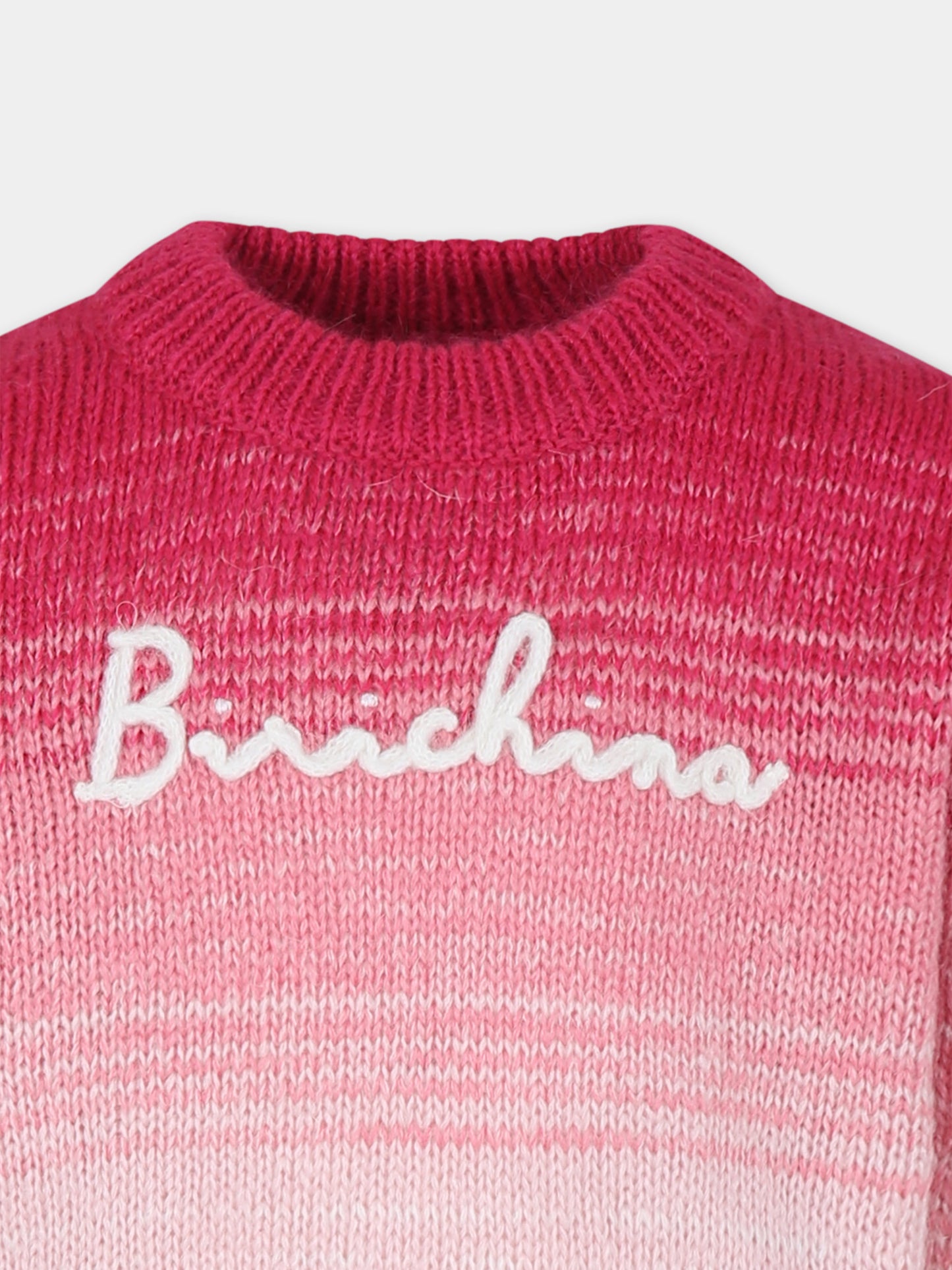 Maglione rosa per bambina con scritta Birichina,Mc2 Saint Barth,DANY009 - 01673G