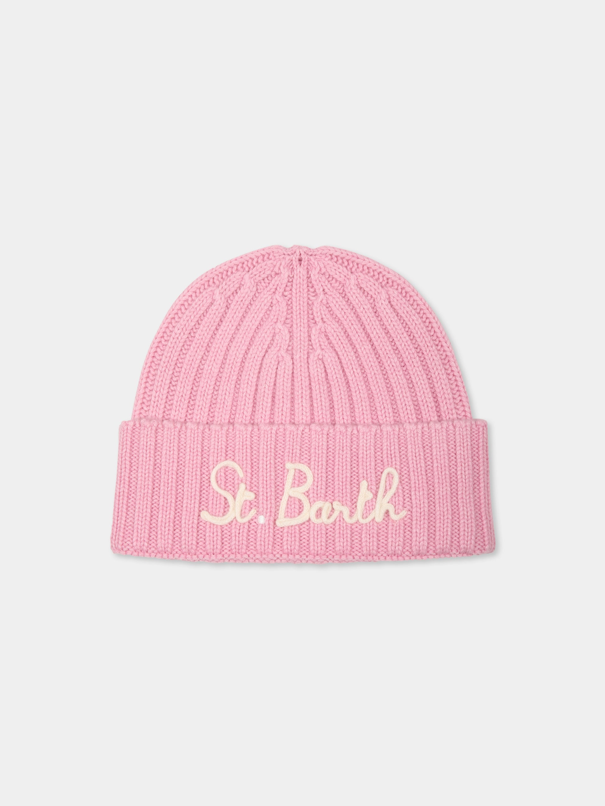 Berretto rosa per bambina con logo,Mc2 Saint Barth,WENG018 02457G