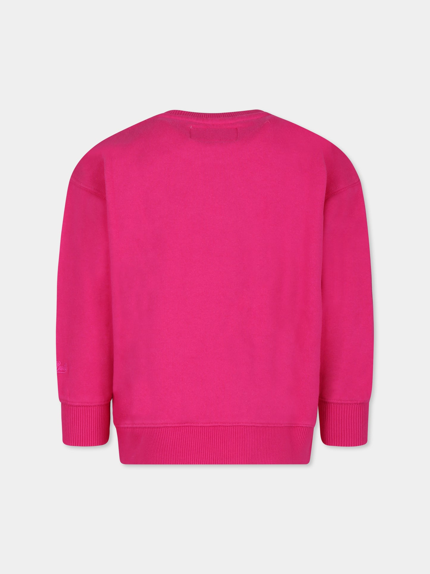 Felpa fucsia per bambina con scritta Viziata dai nonni,Mc2 Saint Barth,BRN0002 01629G