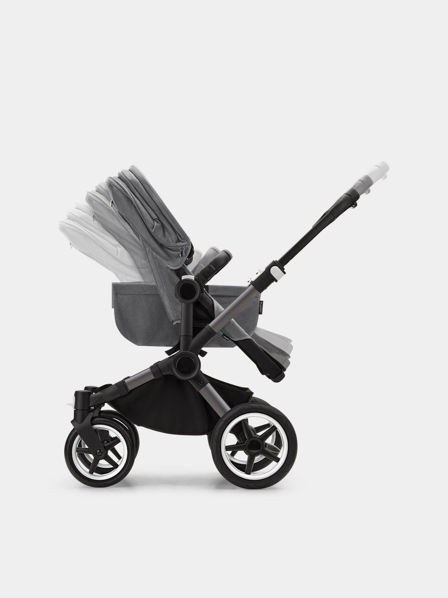 Passeggino Donkey 5 Mono completo Graphite/Grey per neonati