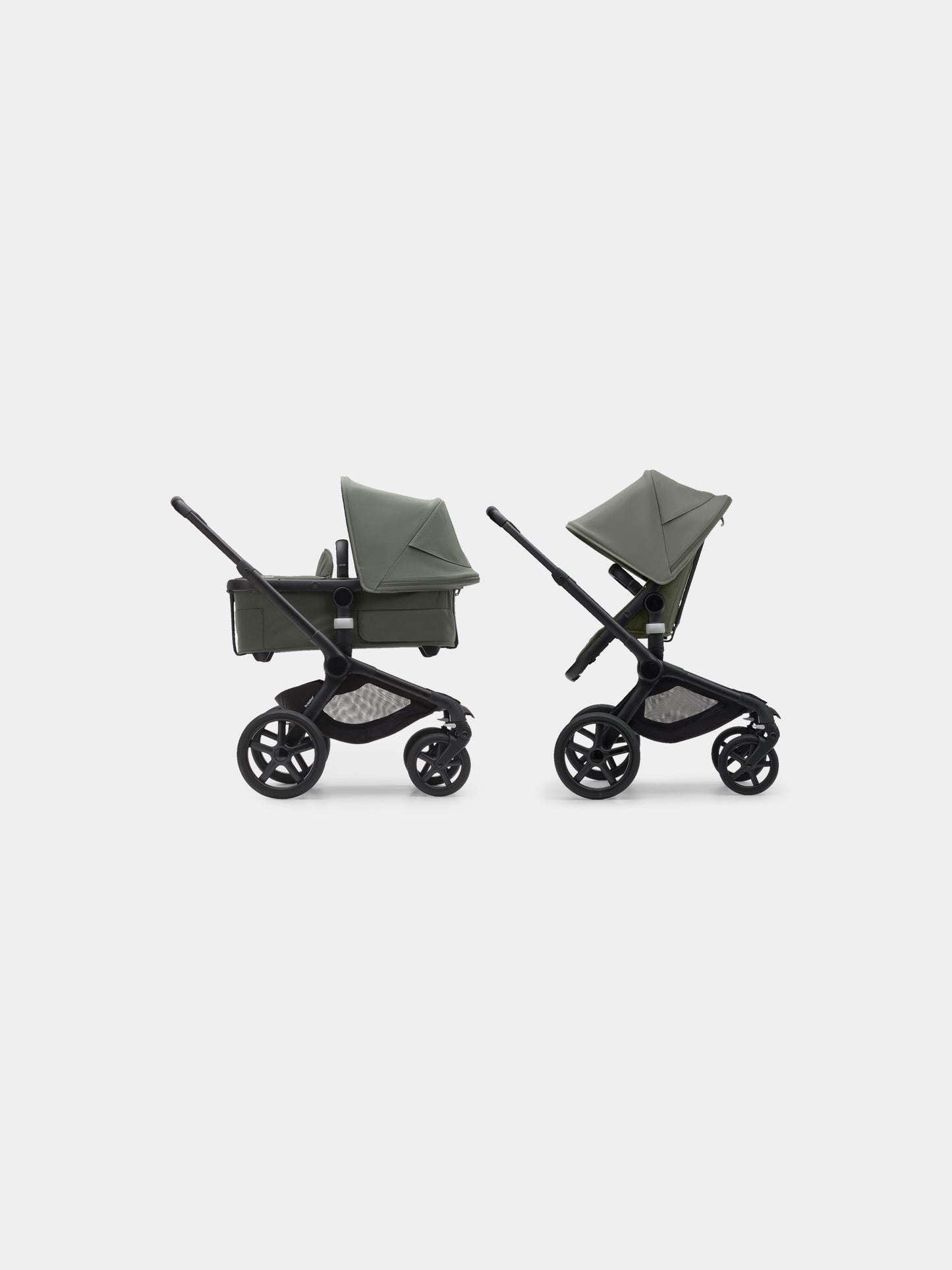 Passeggino Fox 5 completo Black/Forest green per neonati