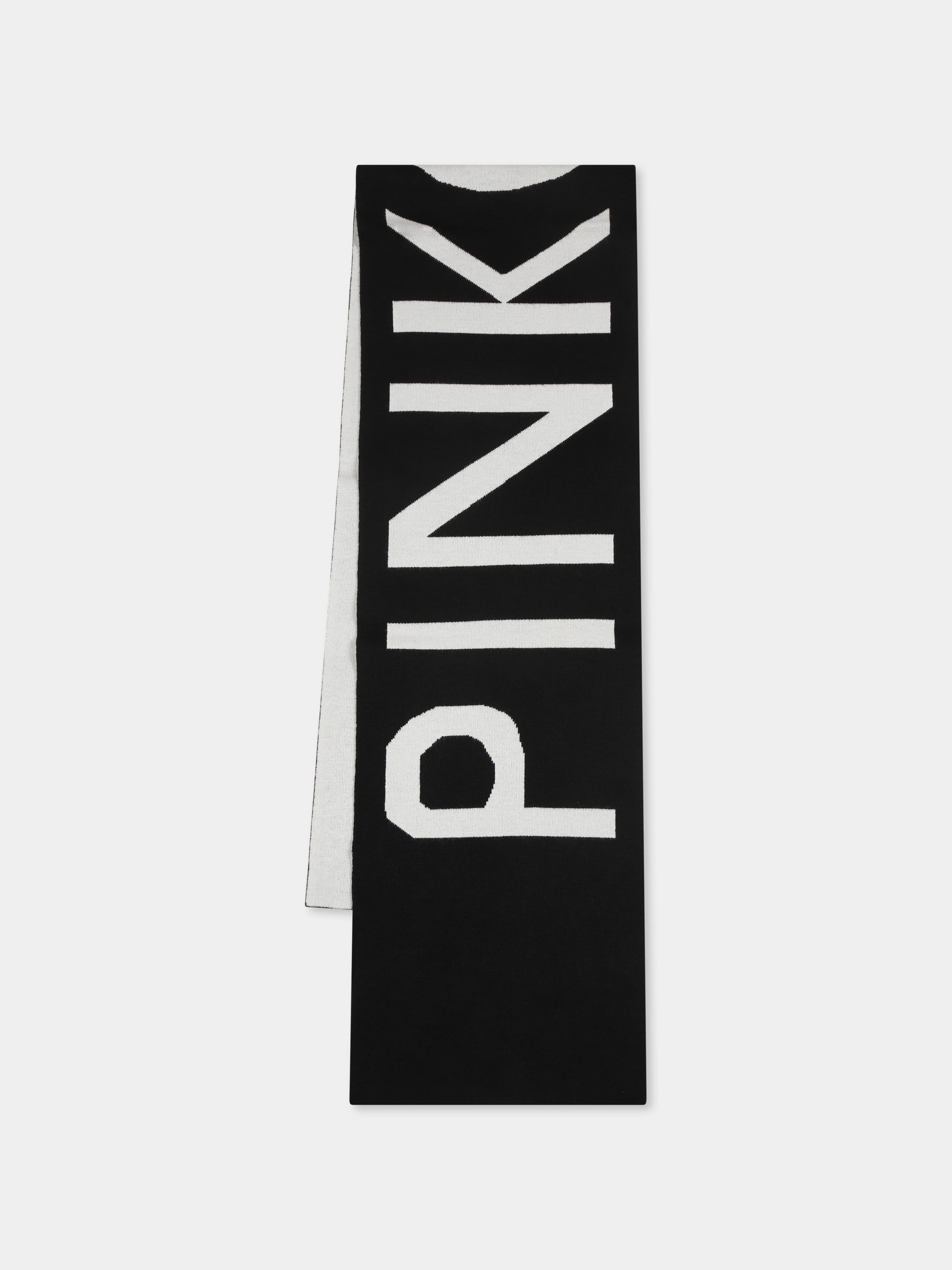 Sciarpa nera per bambina con logo,Pinko,F4PIJGSC098 110