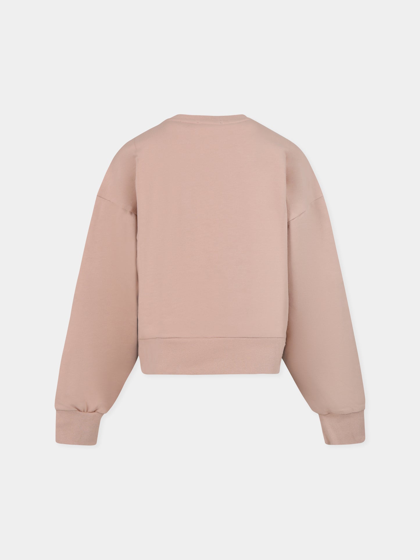 Felpa crop nera per bambina con logo,Pinko,F4PIJGSW050 110/85