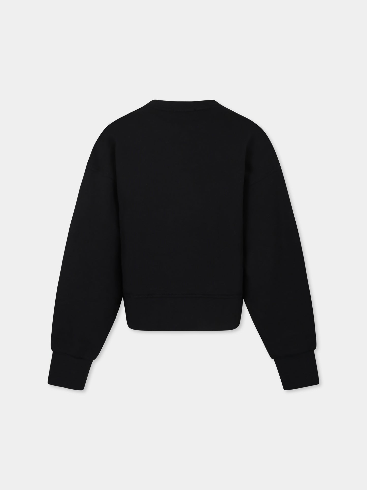 Black sweatshirt for girl with logo