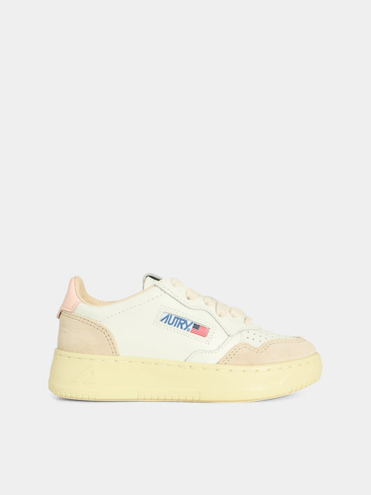 Sneakers bianche per bambina con logo,Autry,KULK FS05