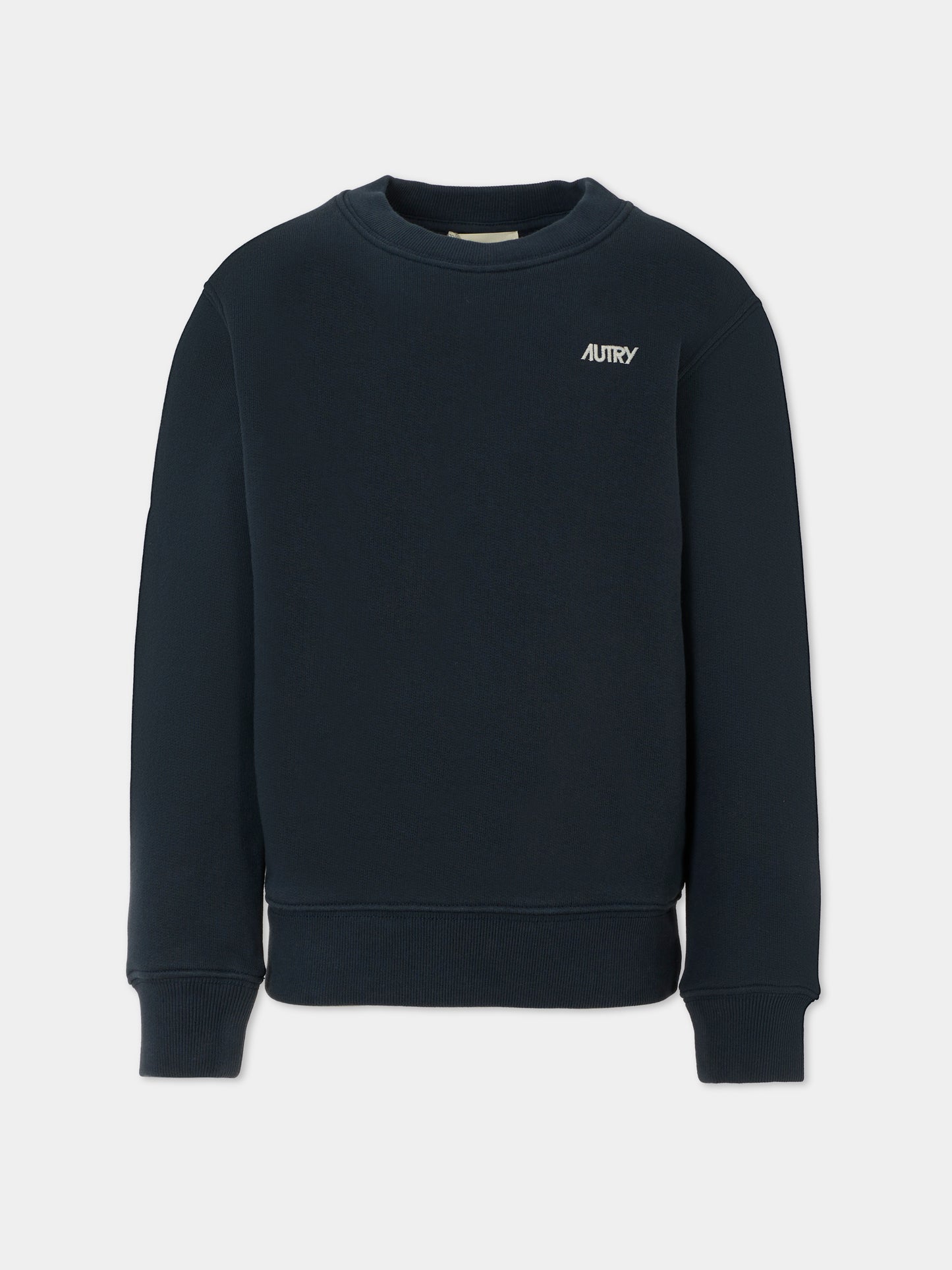 Felpa blu per bambini con logo ricamato,Autry,KSPK P3JV