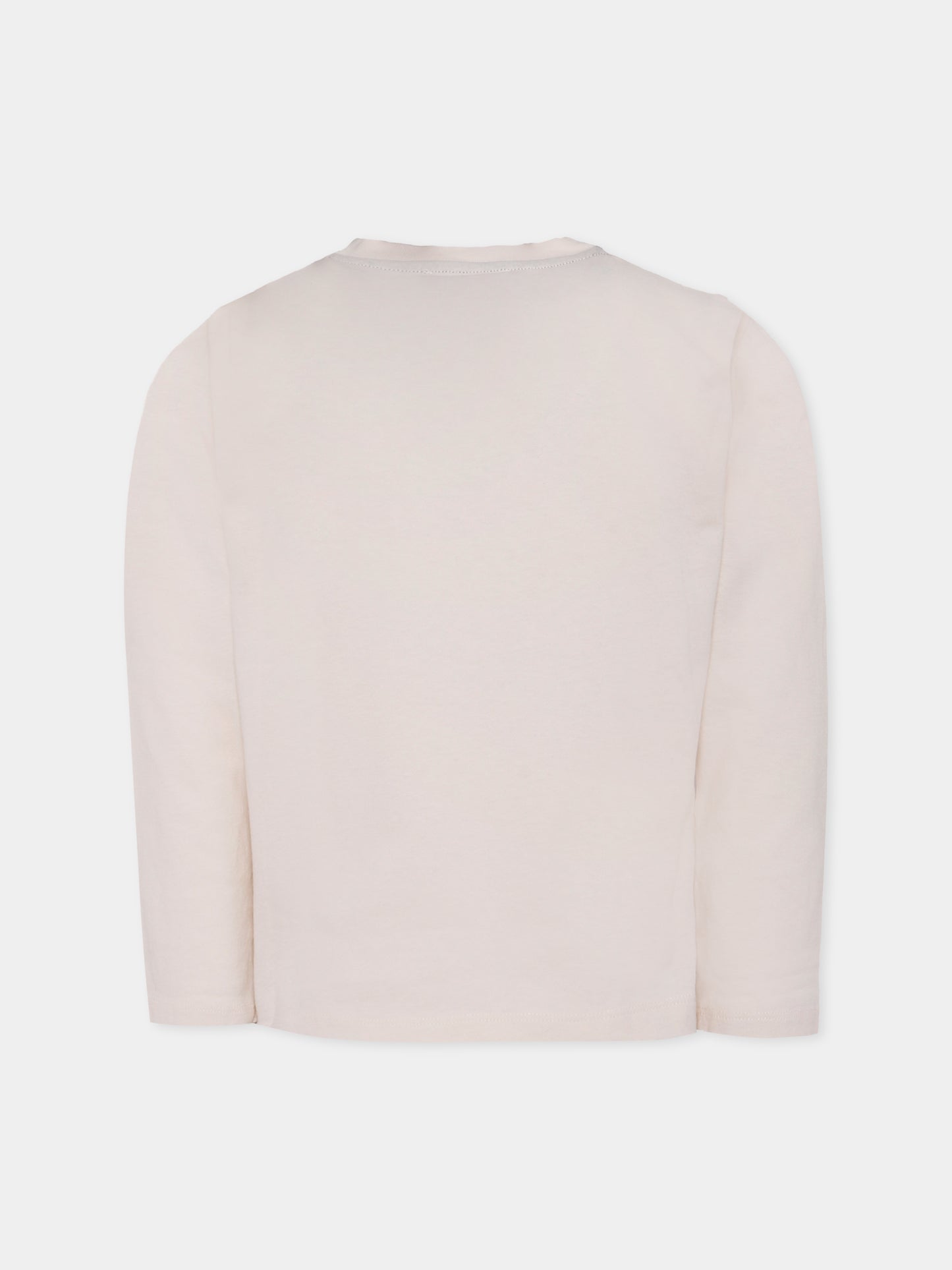 T-shirt avorio per bambino con cane,Bonpoint,W05BTSK00017 104