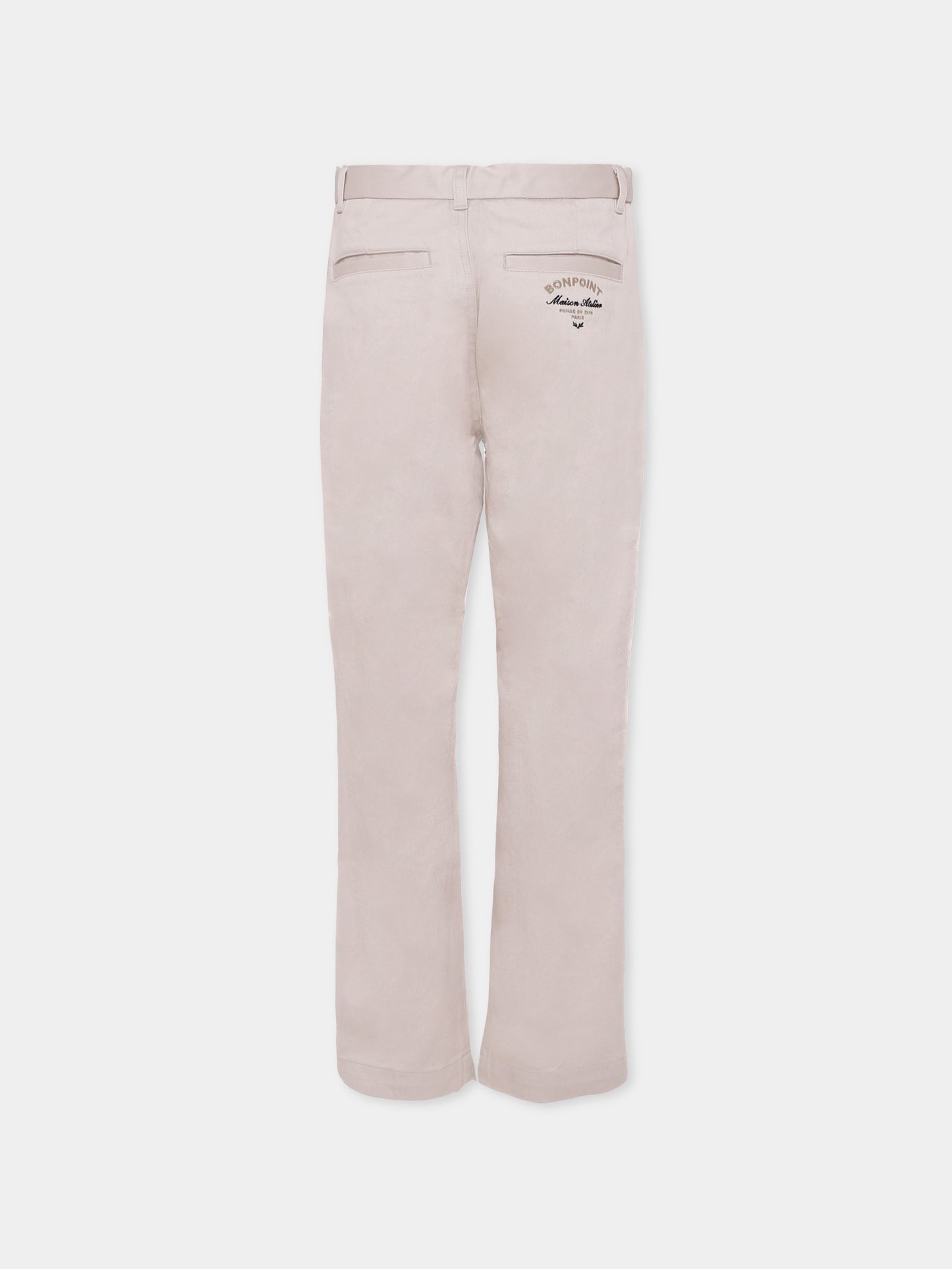 Pantaloni beige per bambino con logo,Bonpoint,W05BPAW00002 008