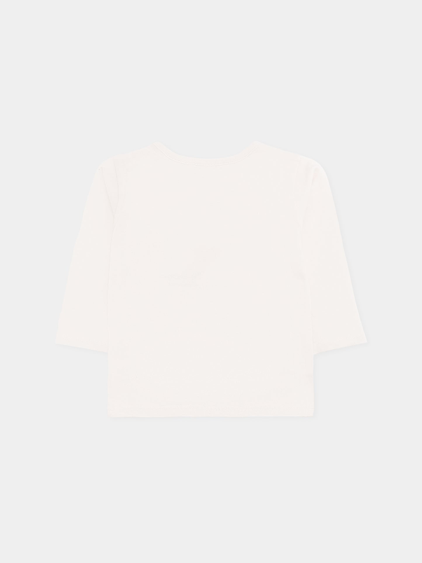 T-shirt avorio per neonato con cane,Bonpoint,W05YTSK00001 104