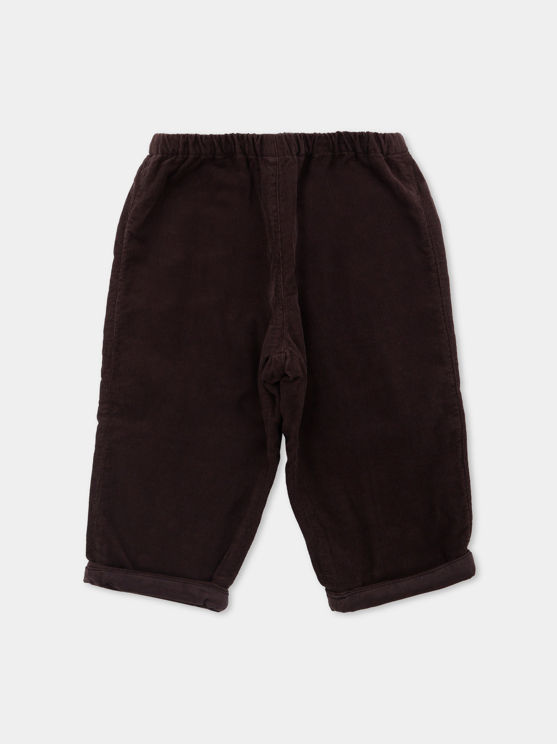 Pantaloni marroni per neonato con logo,Bonpoint,W05YPAW00001 068