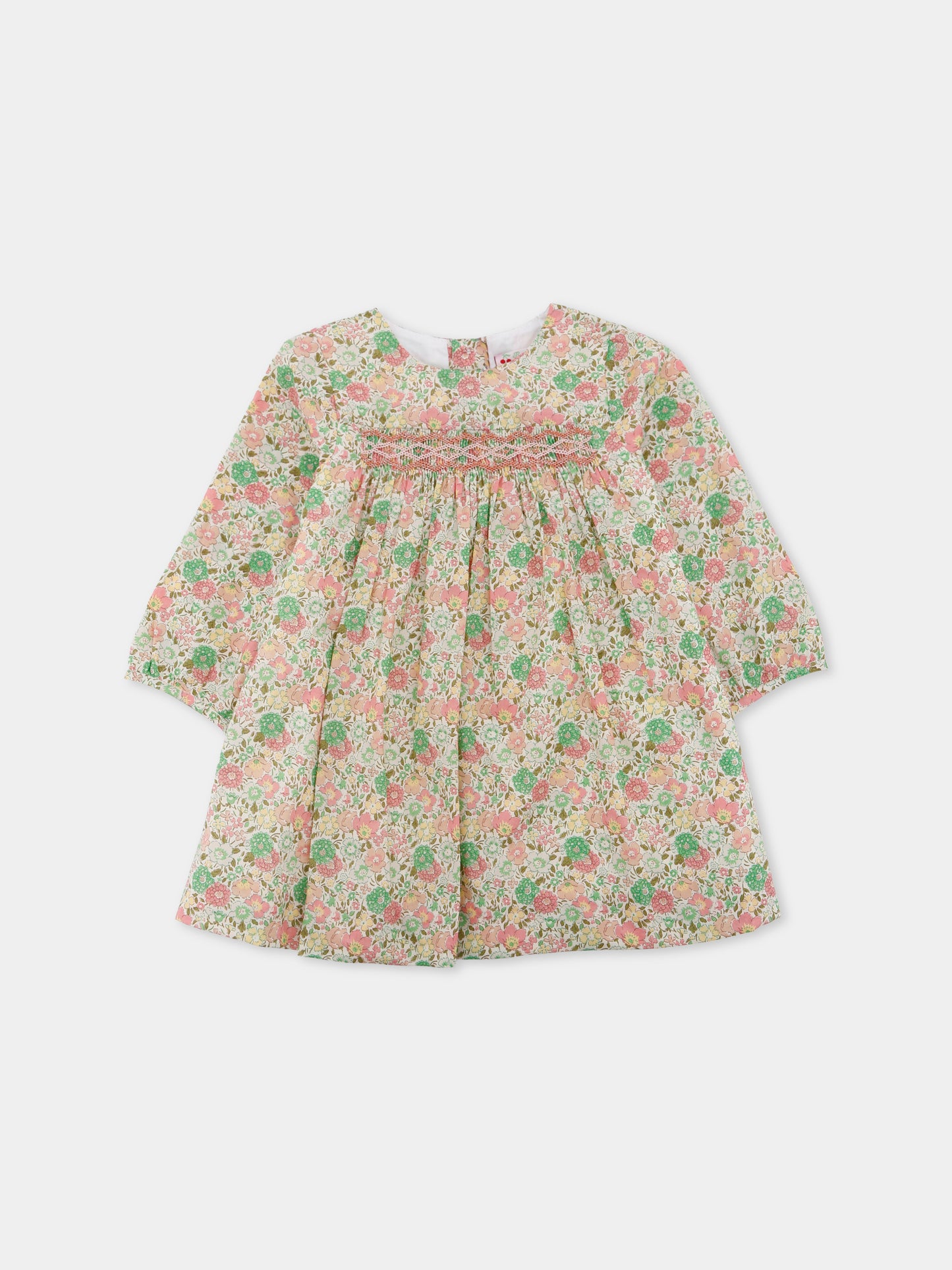 Vestito multicolor per neonata con stampa floreale,Bonpoint,W05XDRW00002 521