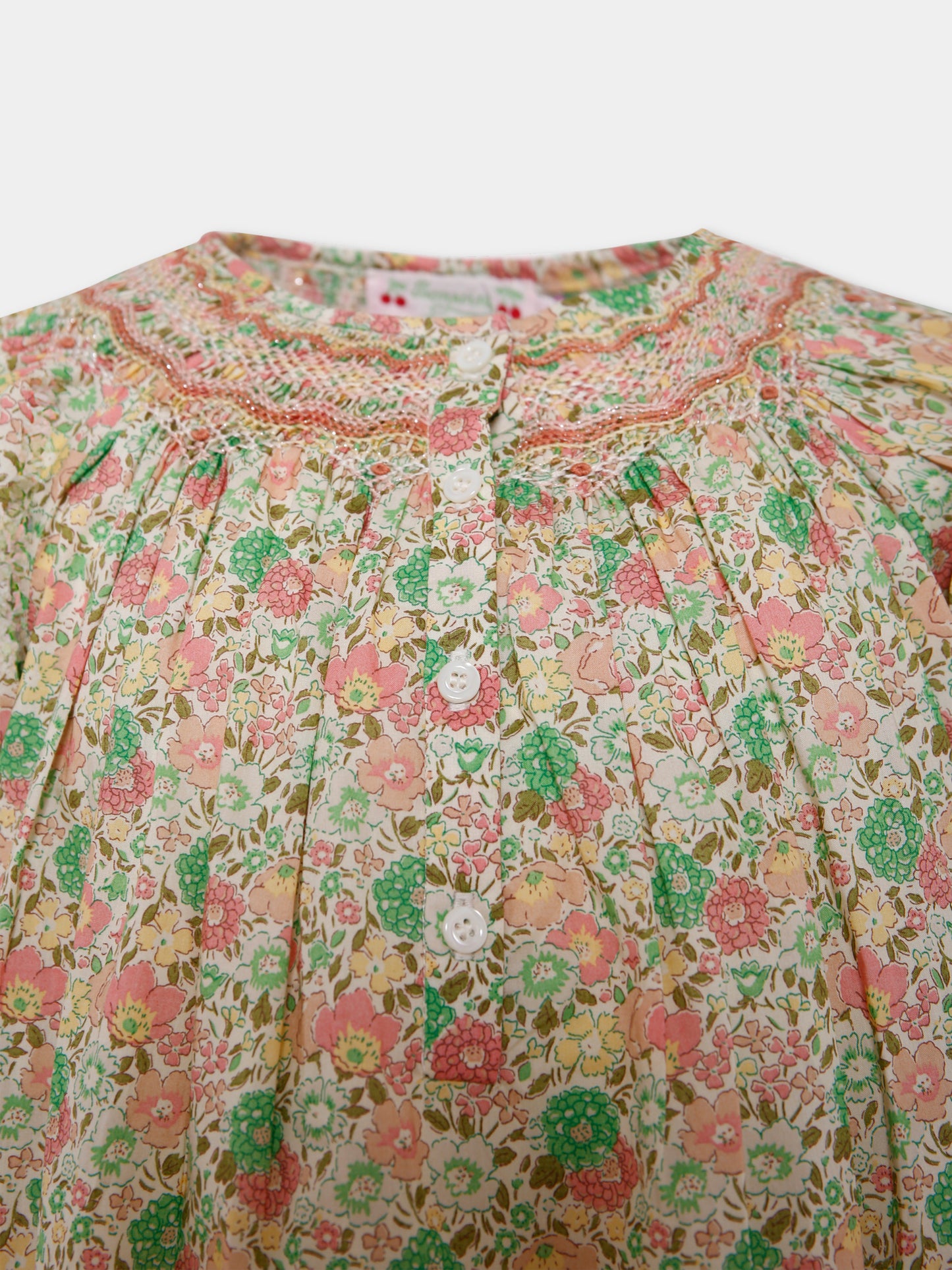 Vestito multicolor per bambina con stampa floreale,Bonpoint,W05GDRW00071 521