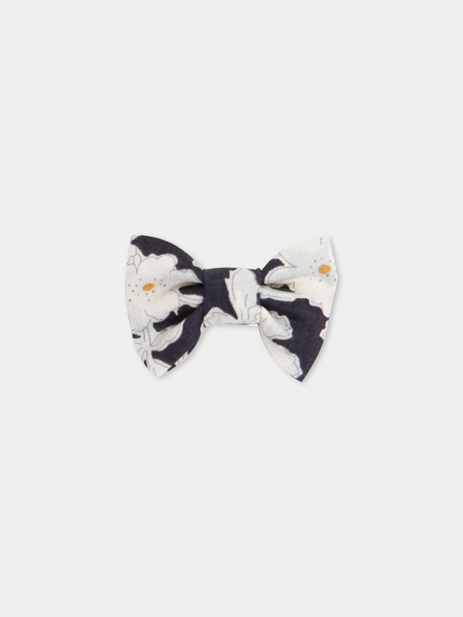 Set fermagli nero per bambina con stampa floreale,Bonpoint,P05GHAW00001 599