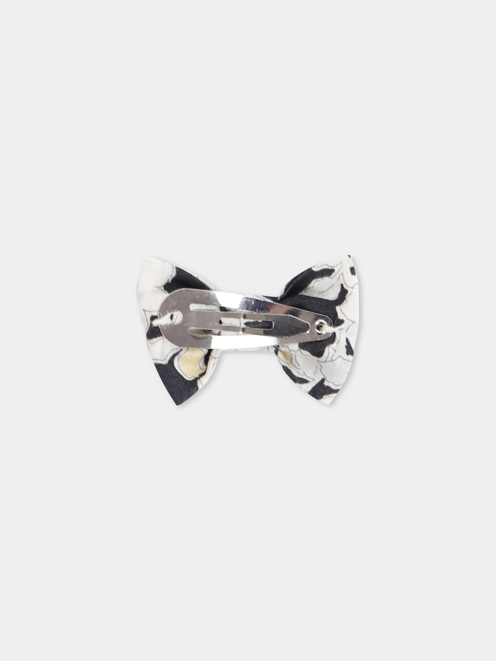 Set fermagli nero per bambina con stampa floreale,Bonpoint,P05GHAW00001 599