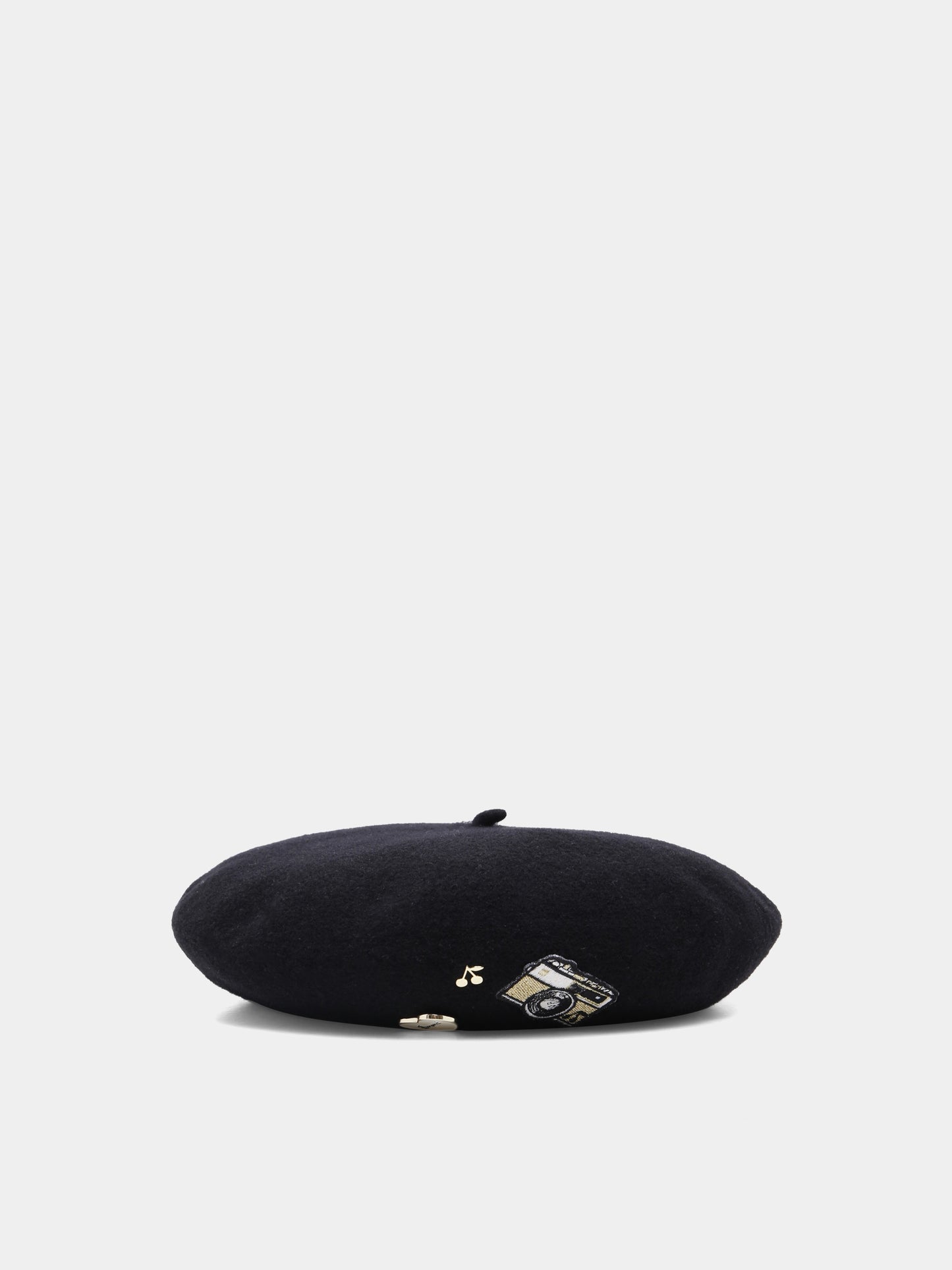 Basco nero per bambina con macchina fotografica,Bonpoint,P05GACW00001 099