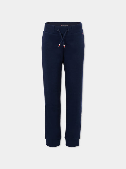 Pantaloni blu da tuta per bambino con logo,Tommy Hilfiger Junior,25CTHKB0KB09694 C1G