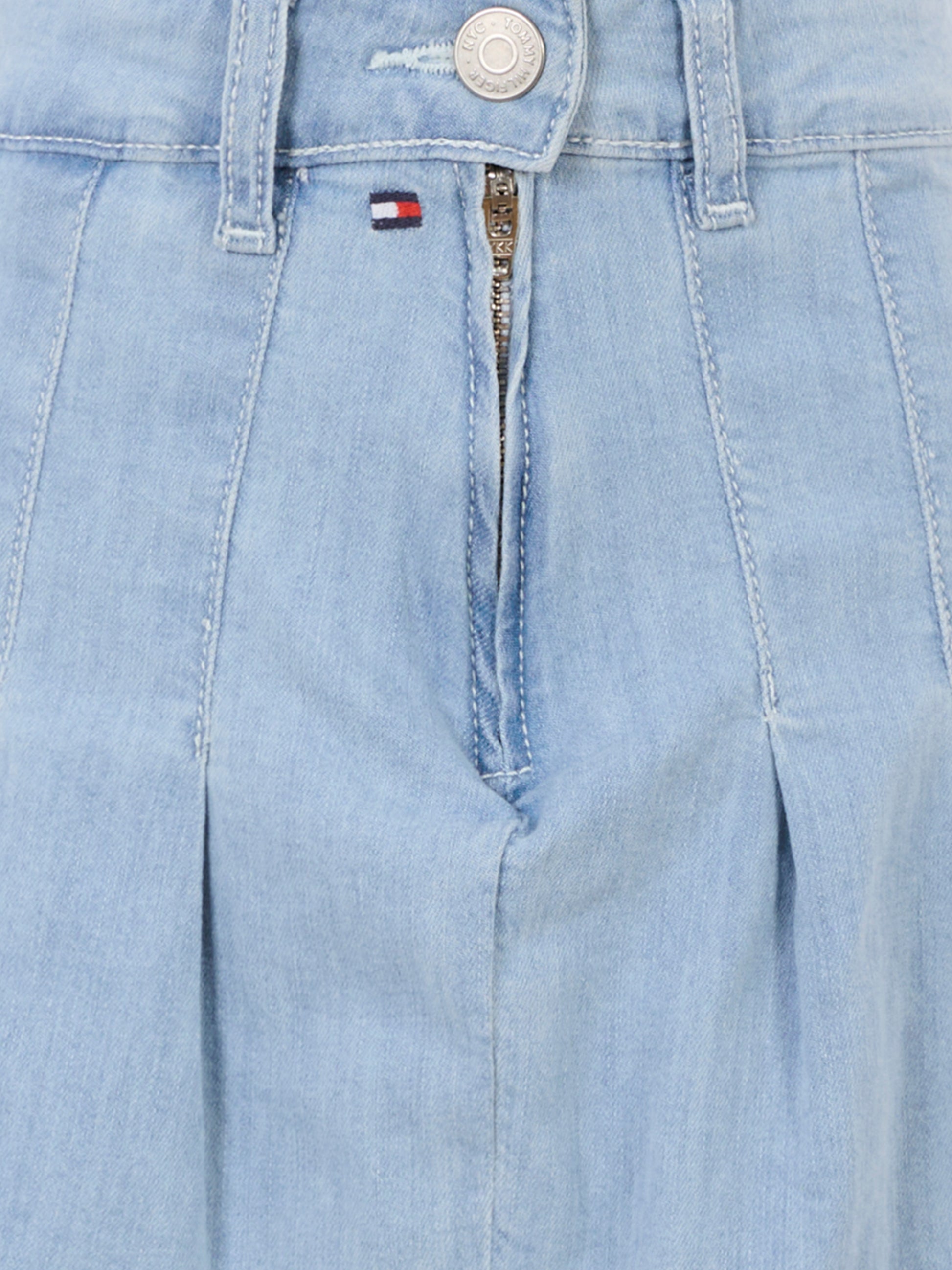 Gonna celeste per bambina con bandiera,Tommy Hilfiger Junior,25CTHKG0KG08743 1AA