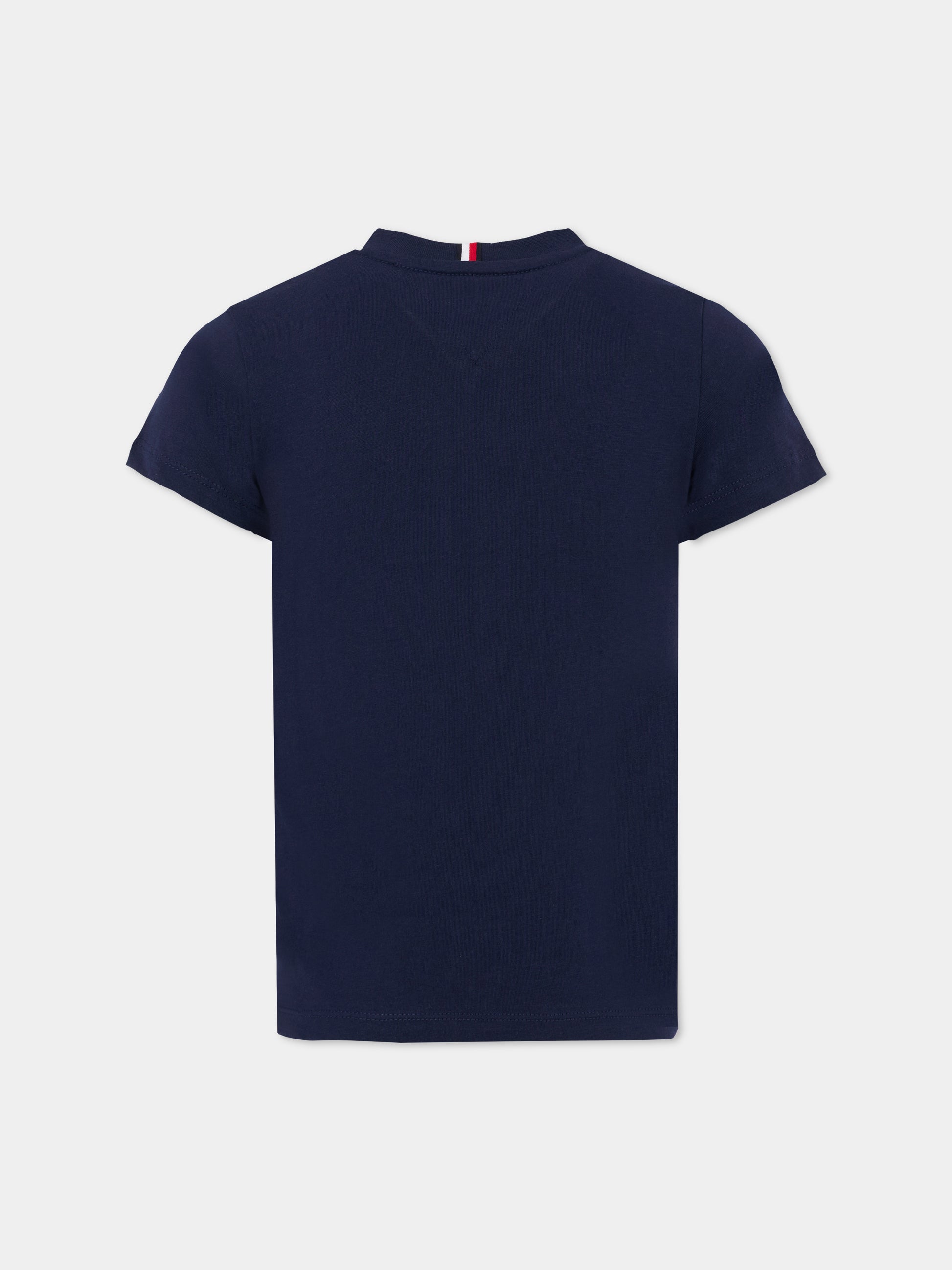 T-shirt blu per bambini con logo,Tommy Hilfiger Junior,25CTHKS0KS00594 C1G