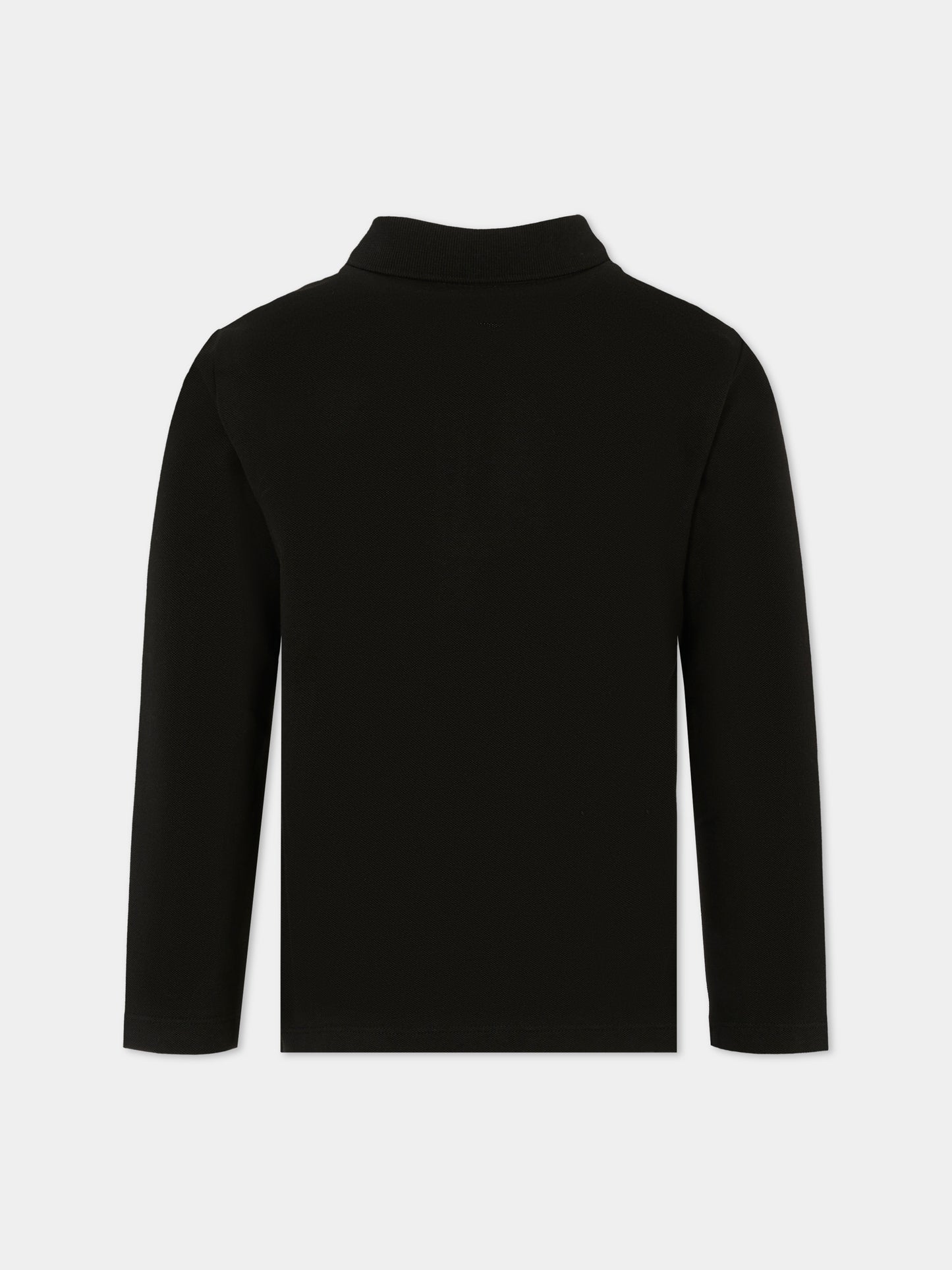 Polo nera per bambino con logo ricamato,Calvin Klein Kids,25CCKIB0IB02421 BEH