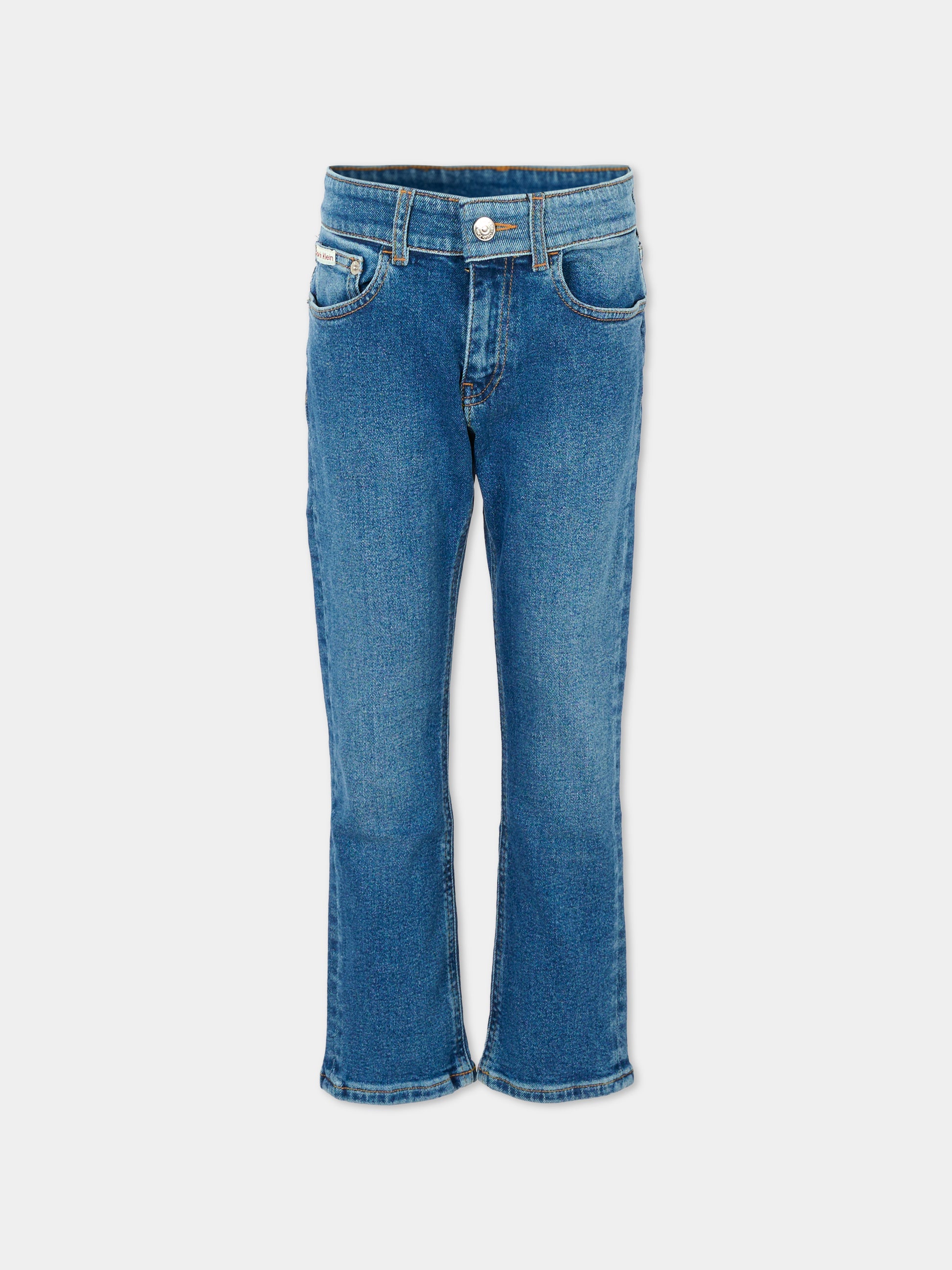 Jeans blu per bambino con logo,Calvin Klein Kids,25CCKIB0IB02540 1A4