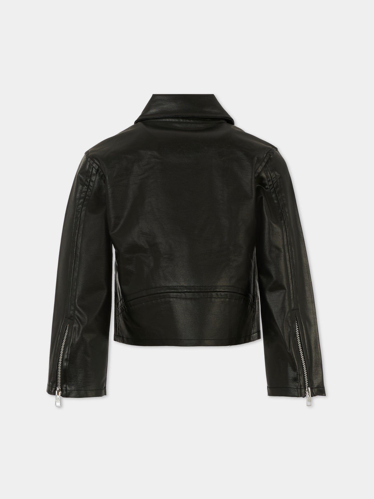 Giubbotto in ecopelle nero per bambina,Calvin Klein Kids,25CCKIG0IG02982 BEH