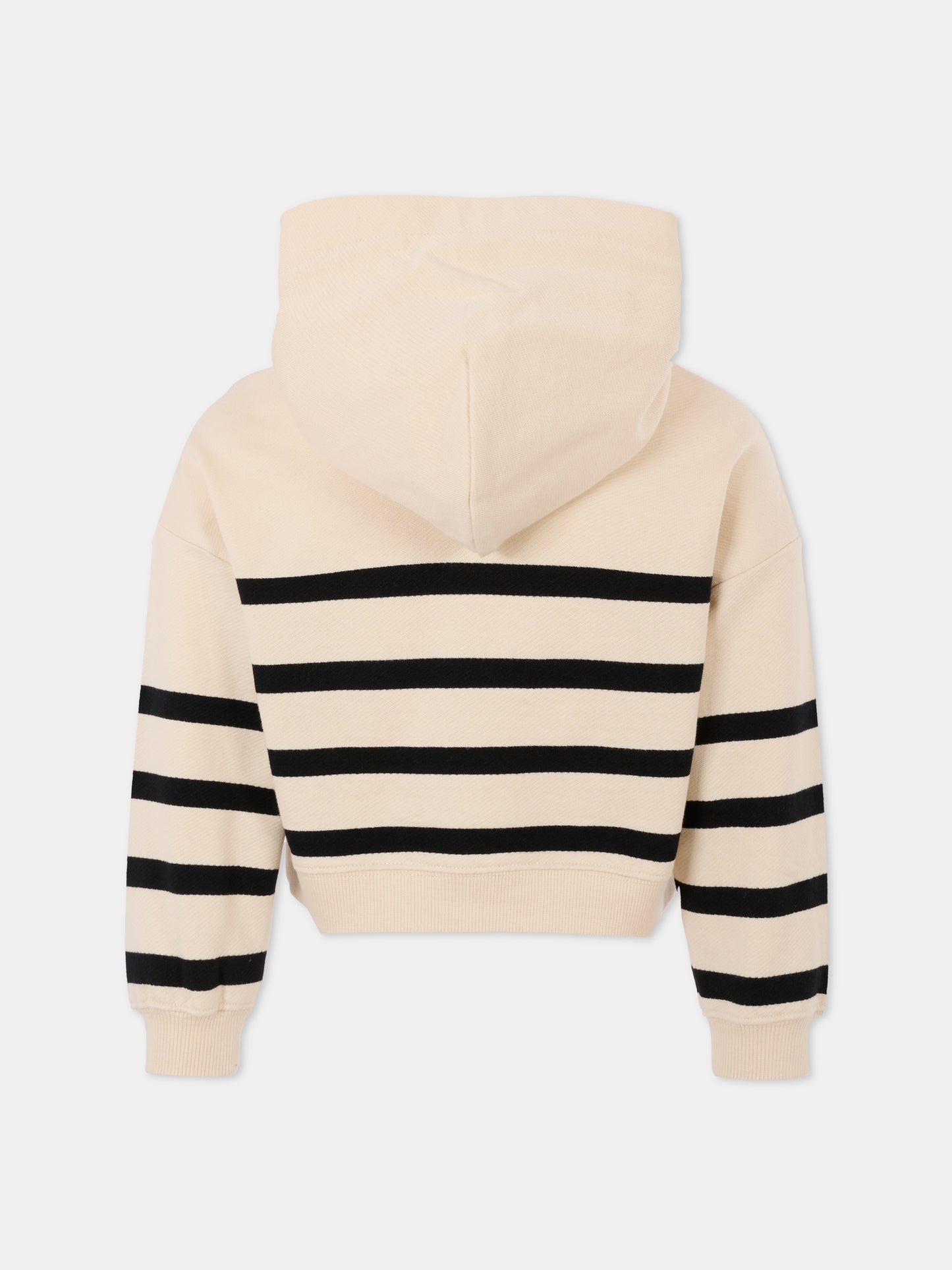 Felpa beige per bambina con logo,Calvin Klein Kids,25CCKIG0IG02993 0K4