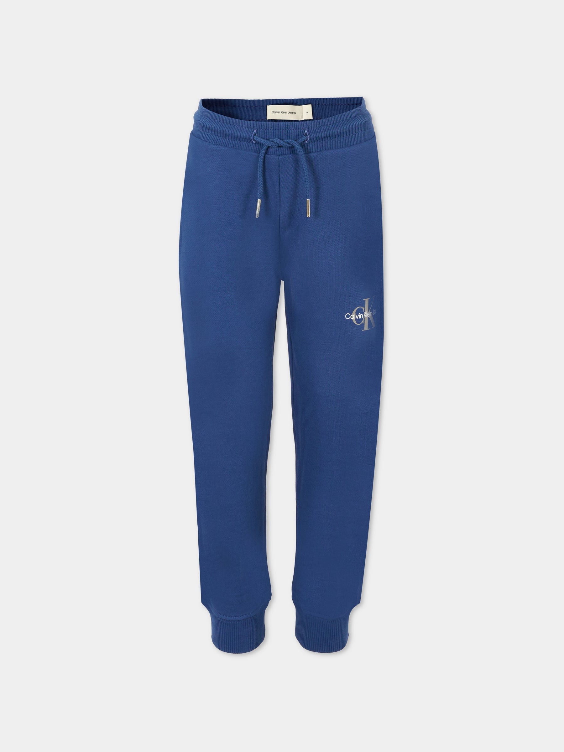Pantaloni blu per bambino con logo,Calvin Klein Kids,25CCKIU0IU00285 C3I