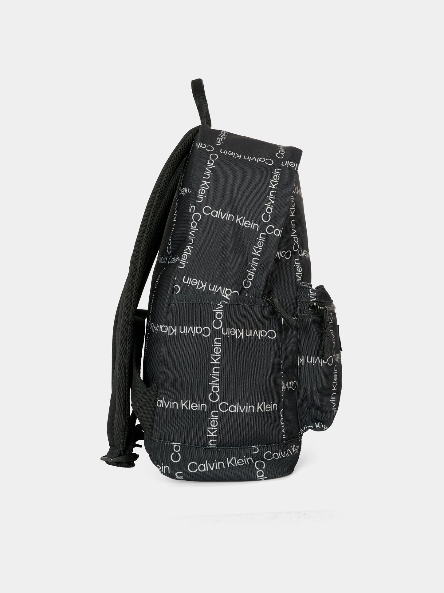 Zaino nero per bambino con logo bianco,Calvin Klein Kids,25CCKIU0IU00711 0GQ