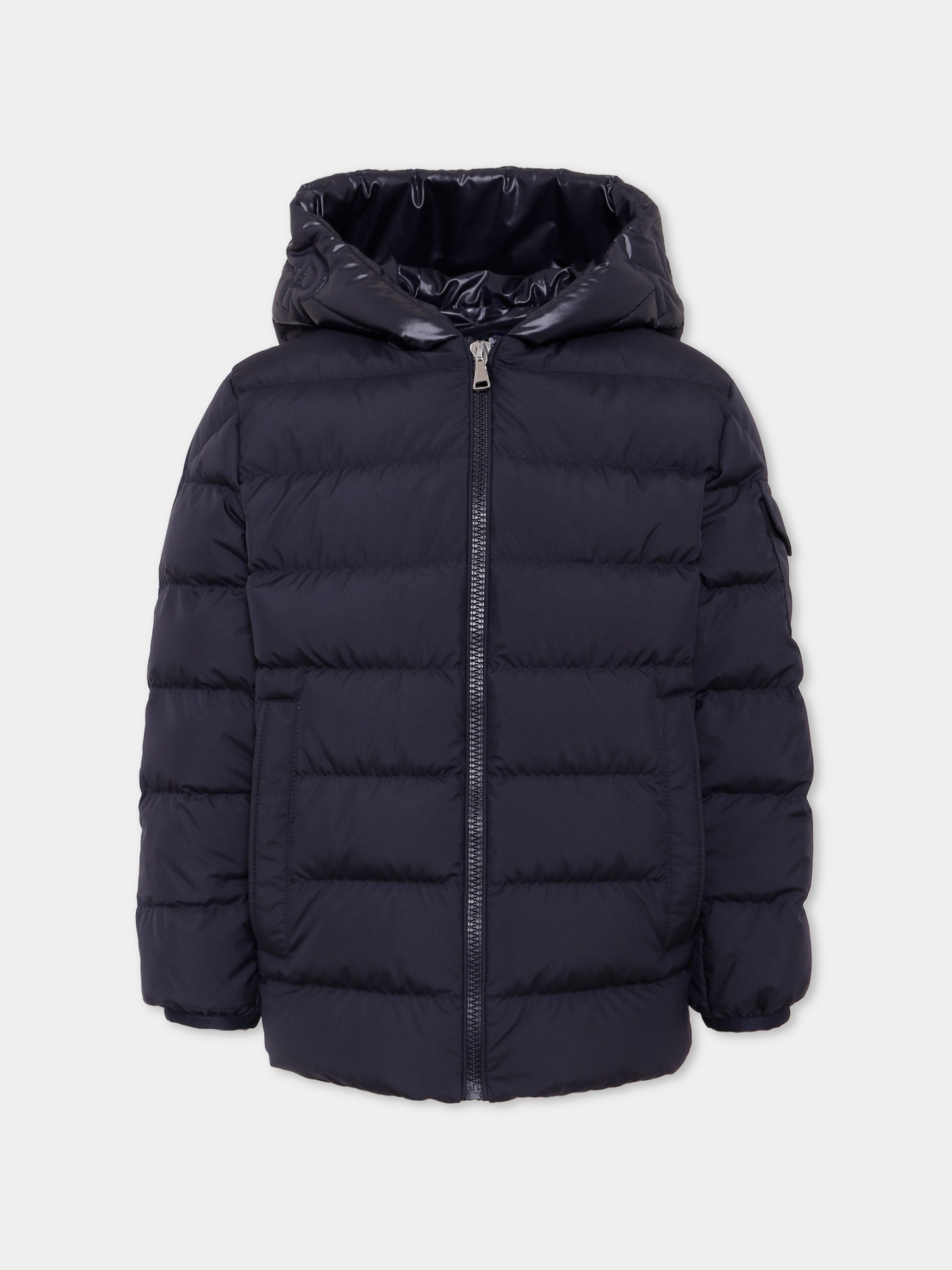 Piumino Najan blu per bambino con logo,Moncler Kids,K2954 - 1A00004 - 597YW 778