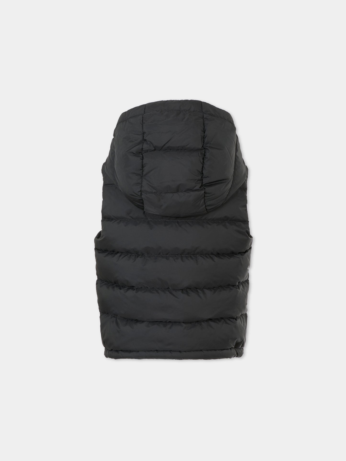 Gilet nero Fudo per bambino con patch logato,Moncler Kids,K2954 - 1A00029 - 53A5E 999