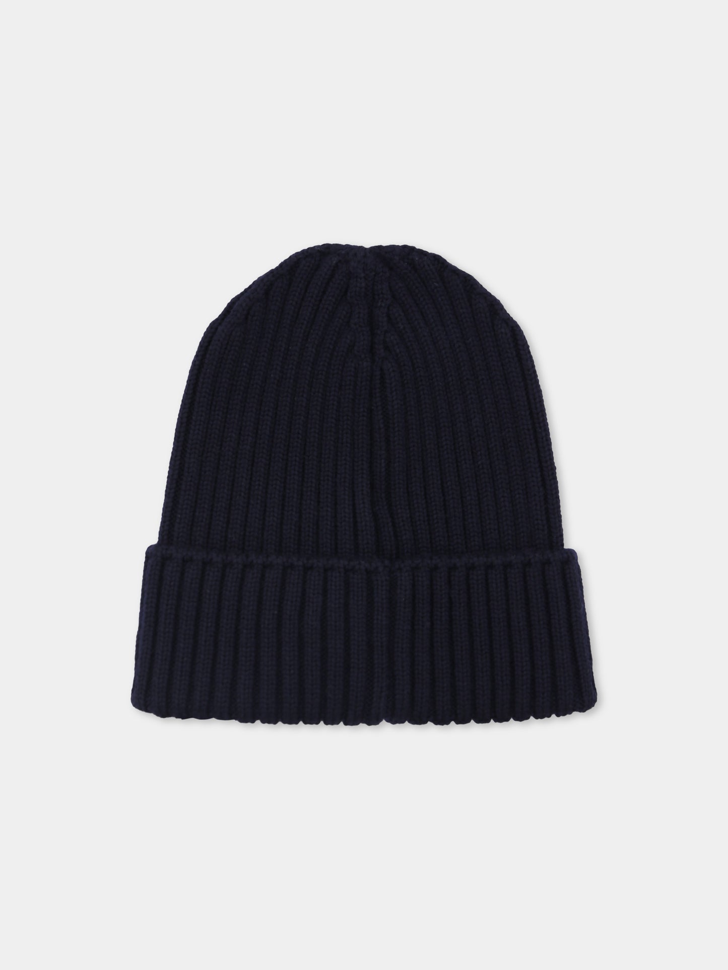 Berretto blu per bambini con logo,Moncler Kids,K2954 - 3B00009 - M1131 742