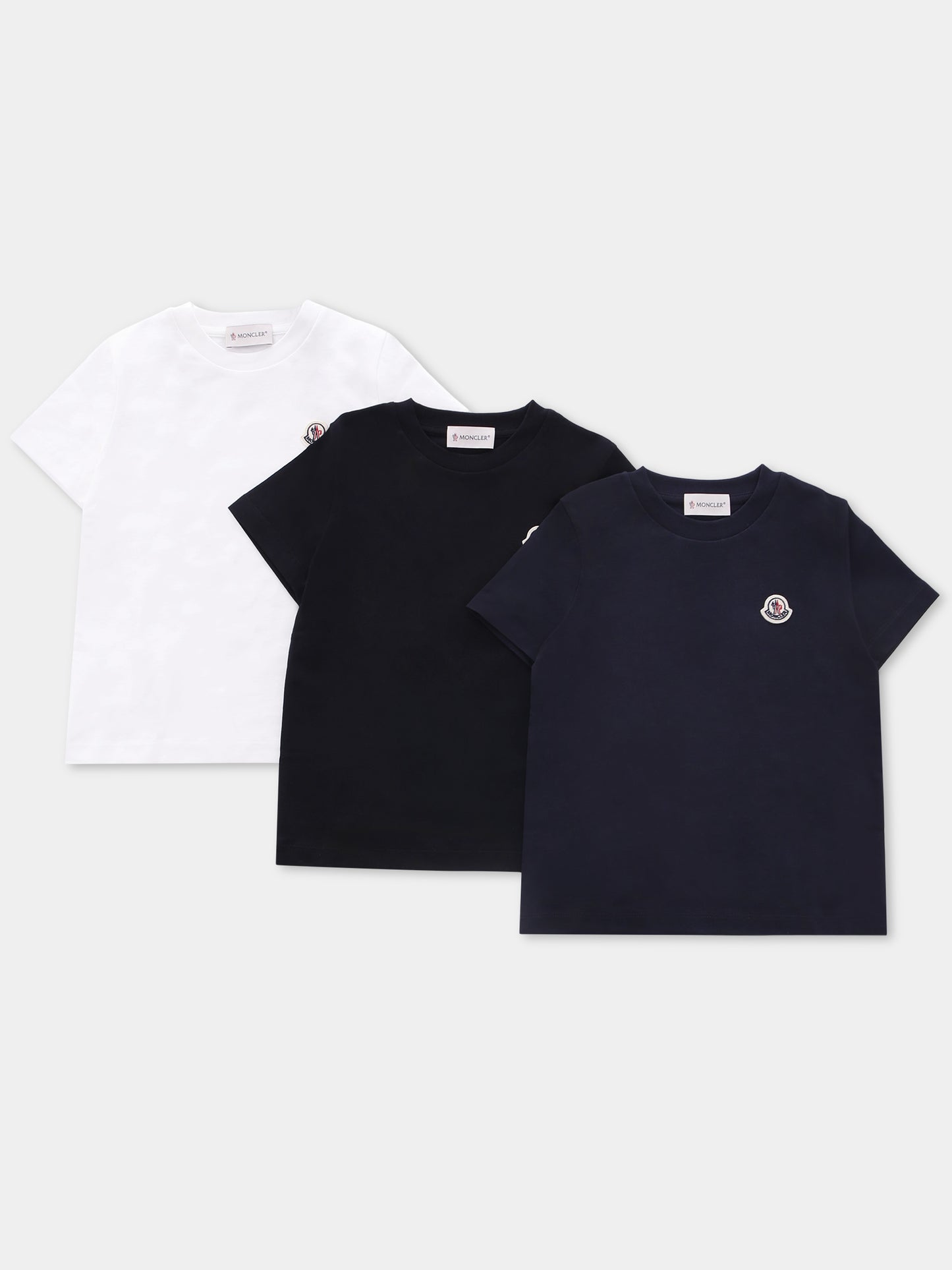 Set t-shirt multicolor per bambino con logo,Moncler Kids,K2954 - 8C00019 - 89AT9 3P1