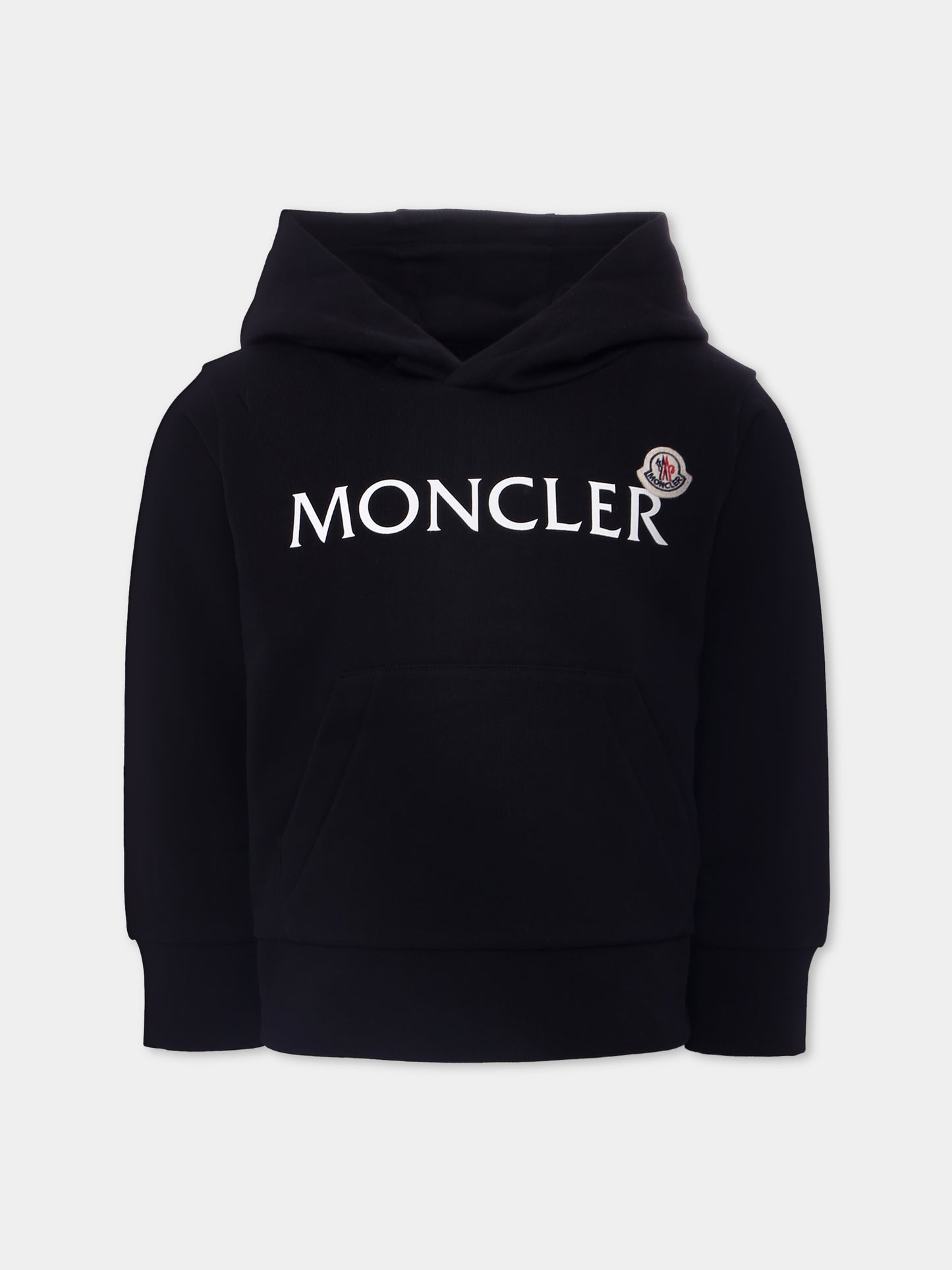 Felpa nera per bambini con logo,Moncler Kids,K2954 - 8G00017 - 899PS 999