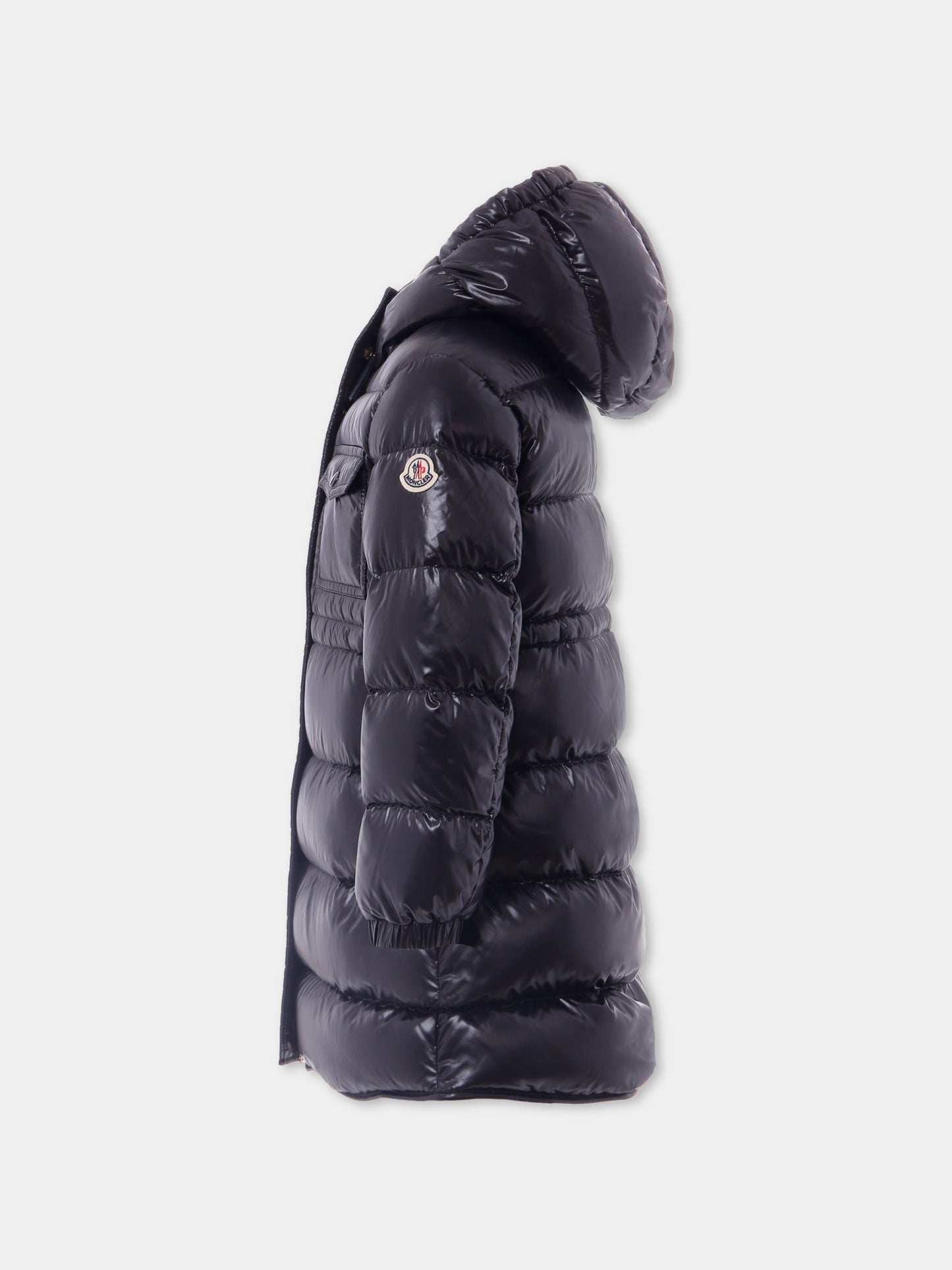 Piumino Dacca nero per bambina con logo,Moncler Kids,K2954 - 1C00007 - 597Z8 999