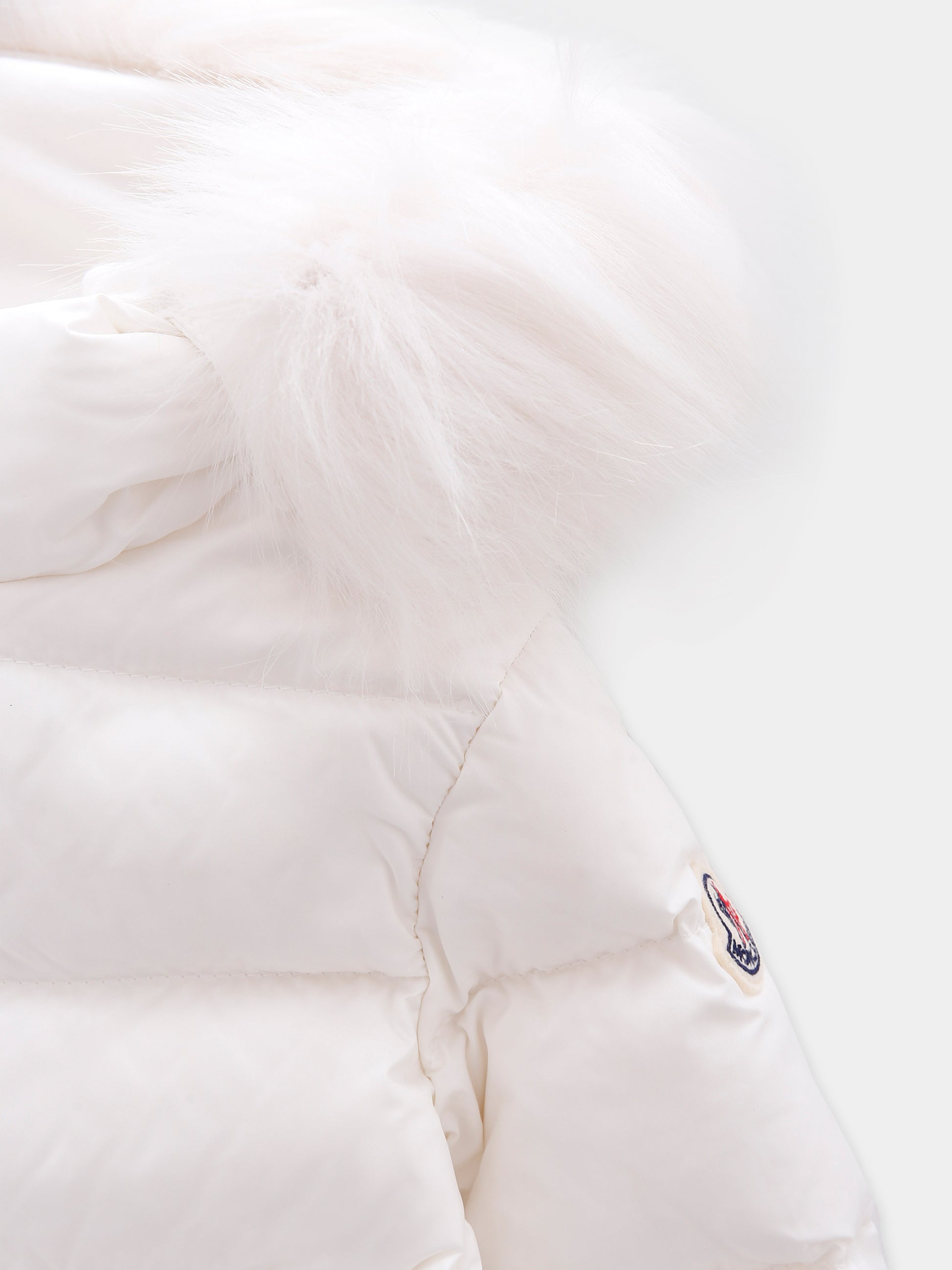 Piumino Obie bianco per neonata con logo,Moncler Kids,K2951 - 1A00012 - 597YF 034