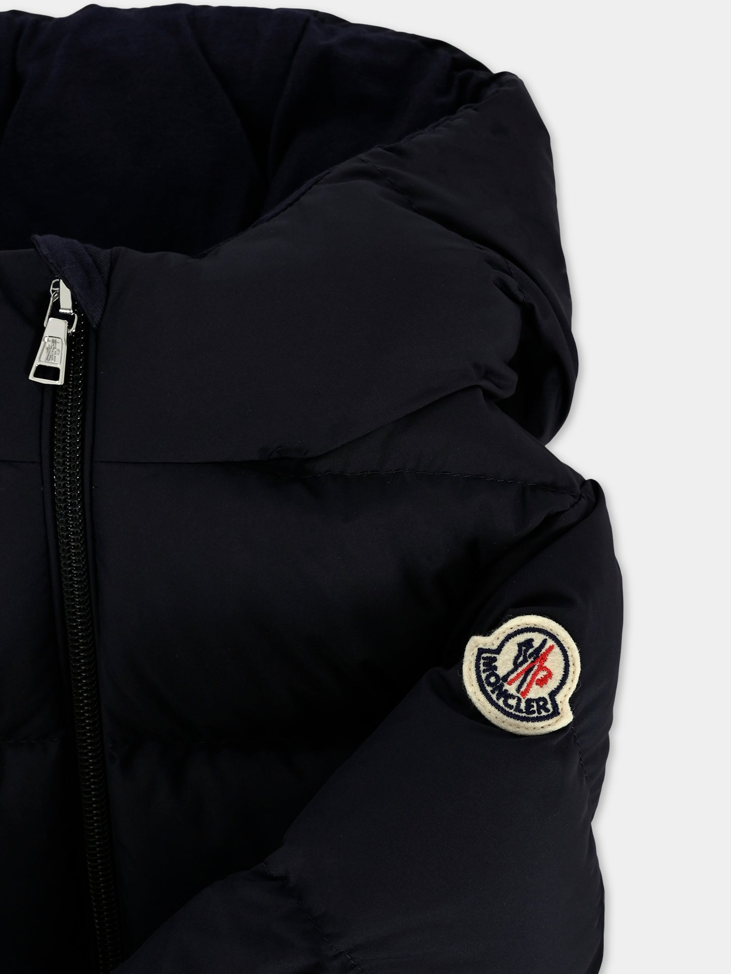 Piumino Molan blu per neonata con logo,Moncler Kids,K2951 - 1C00001 - 597YW 778