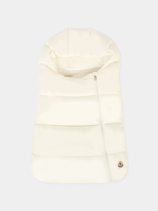 Sacco nanna bianco per neonati con logo,Moncler Kids,K2951 - 1E00002 - 597Z8 031