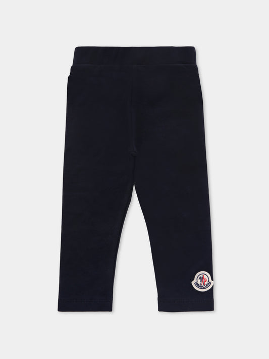 Leggings blu per neonata con logo,Moncler Kids,K2951 - 8H00002 - 89AUM 778